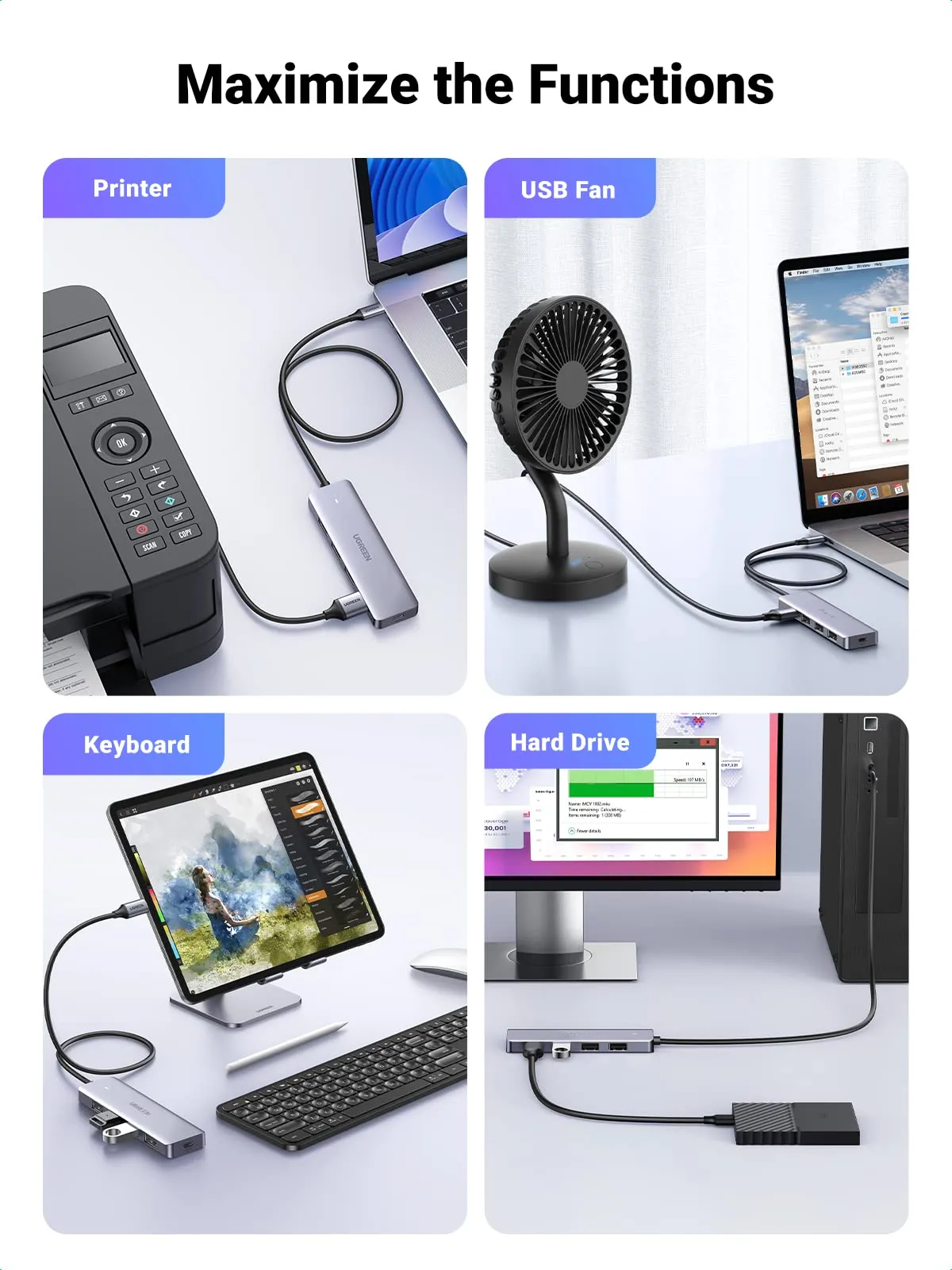 Customer Favorite UGREEN USB C Hub 4 Ports, USB C to USB Hub  Limited Stock!
