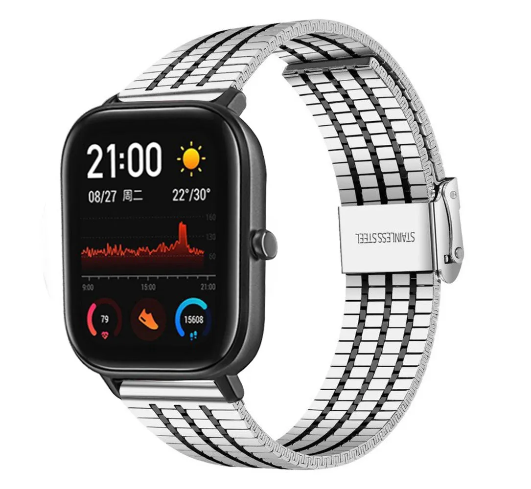 Customer Favorite Xiaomi Amazfit GTS Fine Steel Strap (Silver/Black)  Limited Stock!