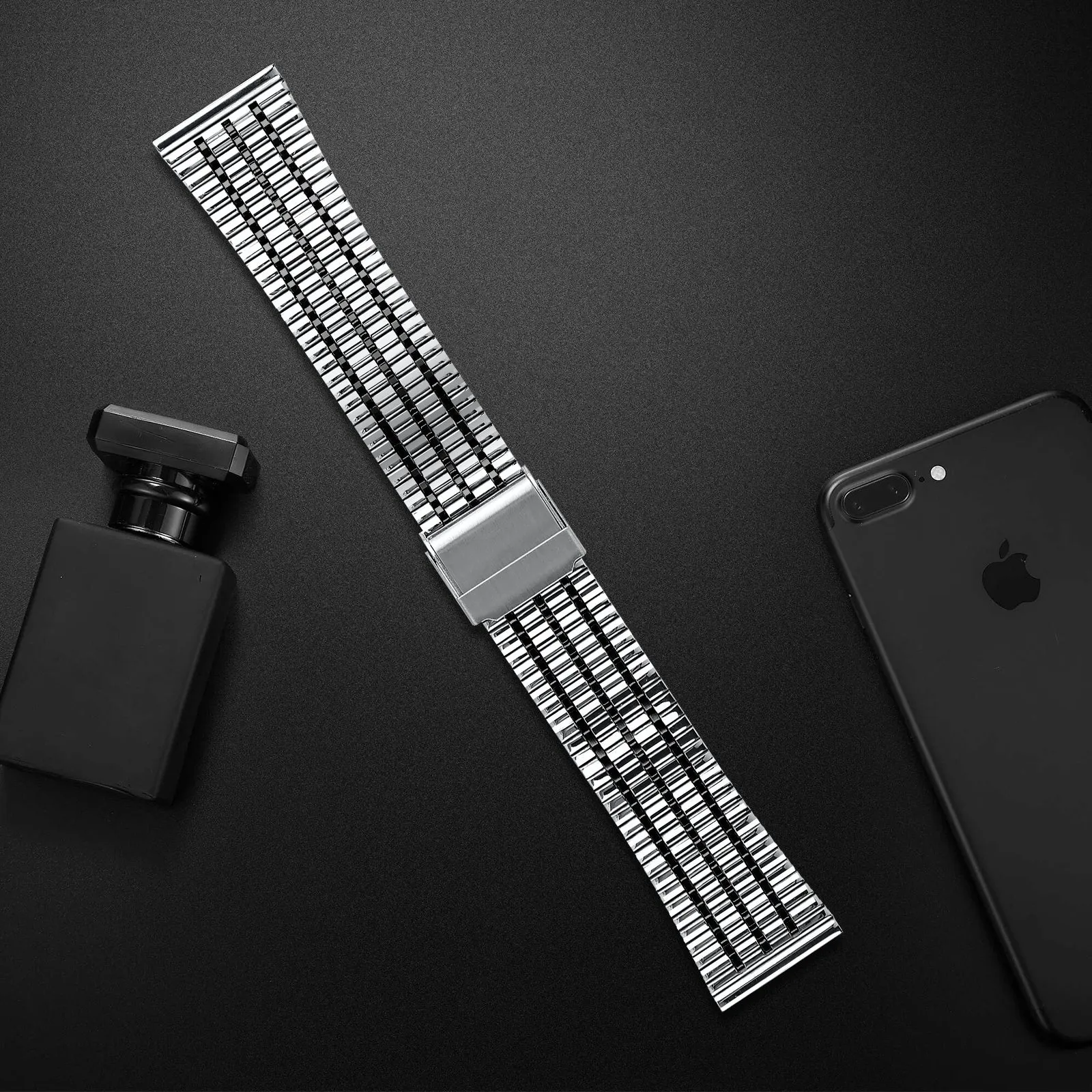Customer Favorite Xiaomi Amazfit GTS Fine Steel Strap (Silver/Black)  Limited Stock!