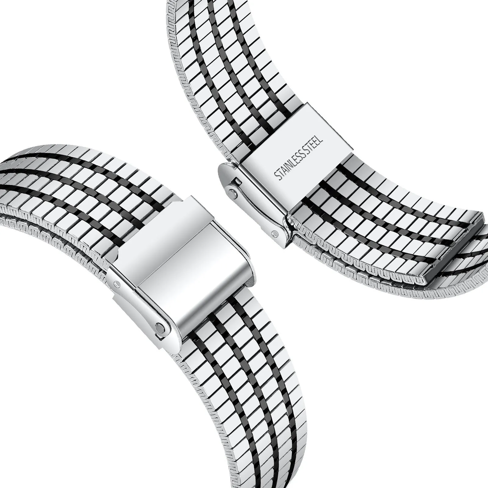 Customer Favorite Xiaomi Amazfit GTS Fine Steel Strap (Silver/Black)  Limited Stock!