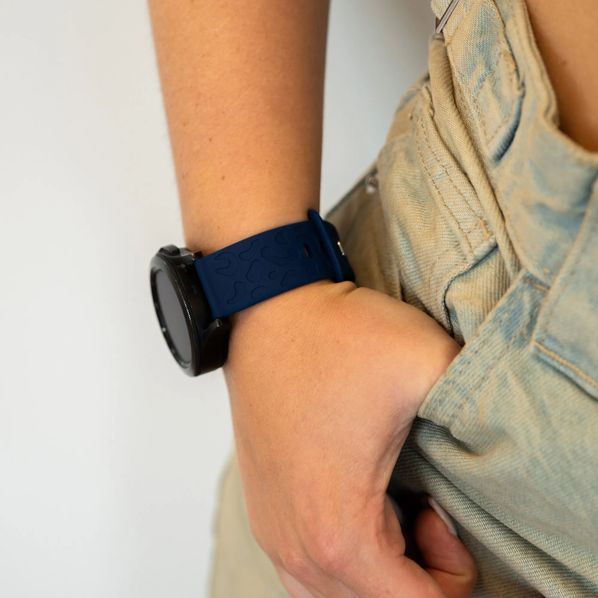 Customer Favorite xoxo Wildhearts Amazfit GTS 2 Silicone Strap Leopard Print (Dark Blue)  Last Few Pieces!