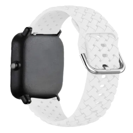 Doorbuster Amazfit GTS 2 Braided Silicone Strap (White)  Dont Miss Out!