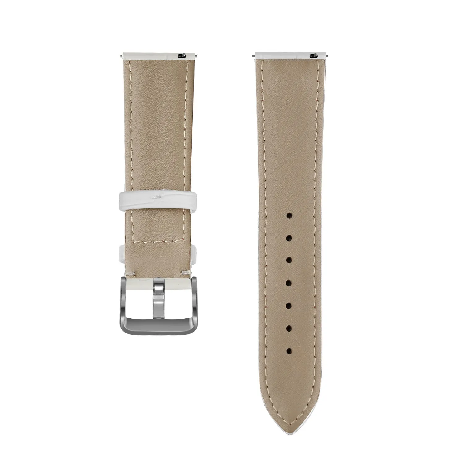 Doorbuster Amazfit GTS 2 Leather Strap Crocodile Grain (White)  Going Fast!