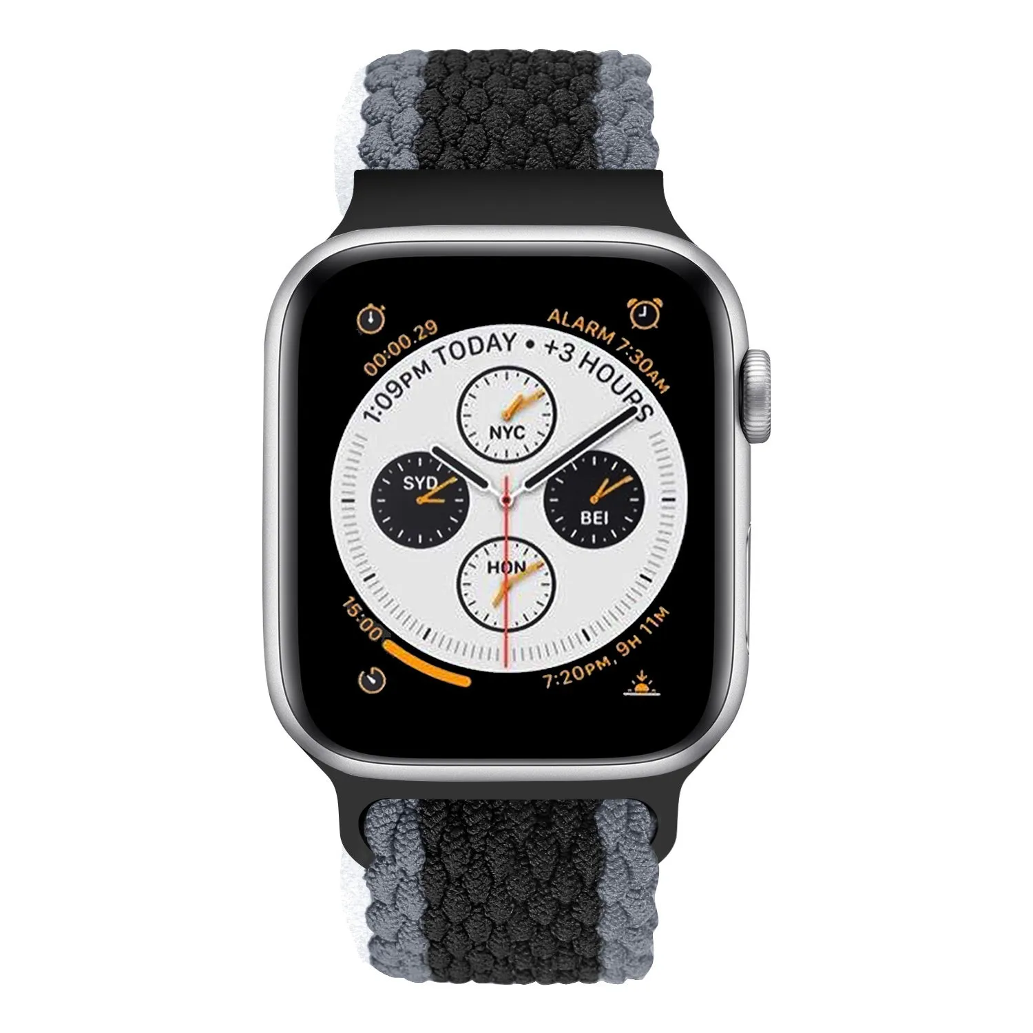 Doorbuster Apple Watch Braided Nylon Strap (Black/Grey)  Almost Sold Out!