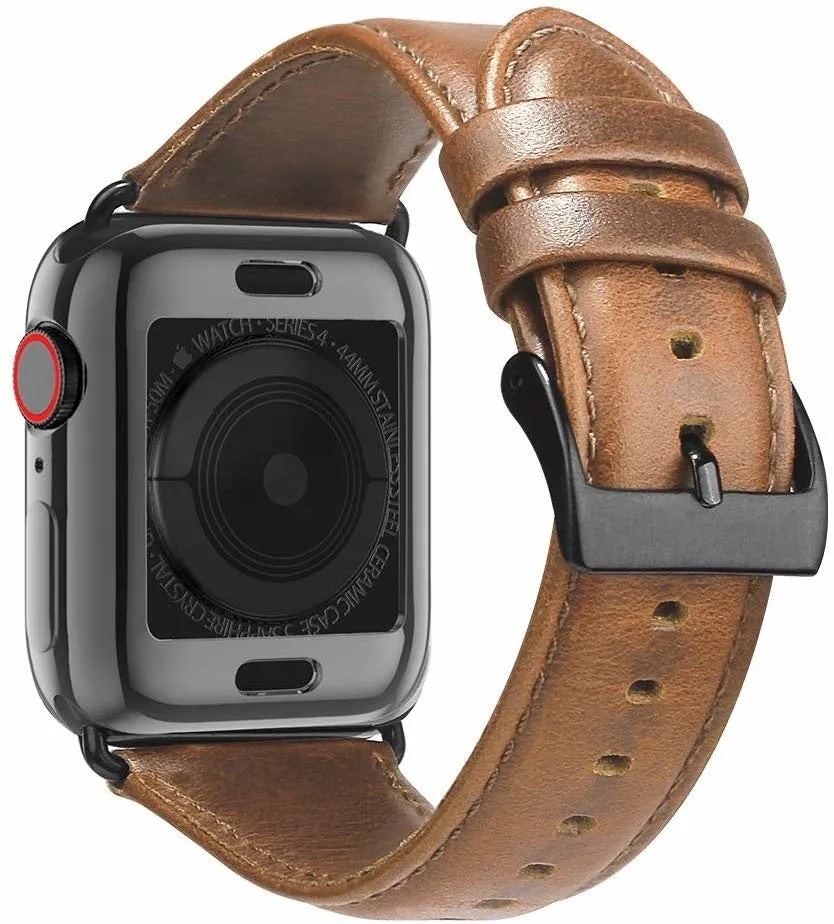 Doorbuster Apple Watch Leather Strap (Brown)  Dont Miss Out!