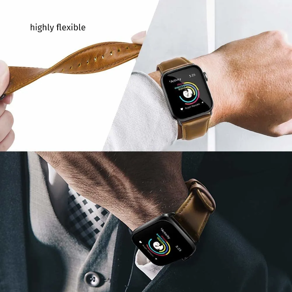 Doorbuster Apple Watch Leather Strap (Brown)  Dont Miss Out!