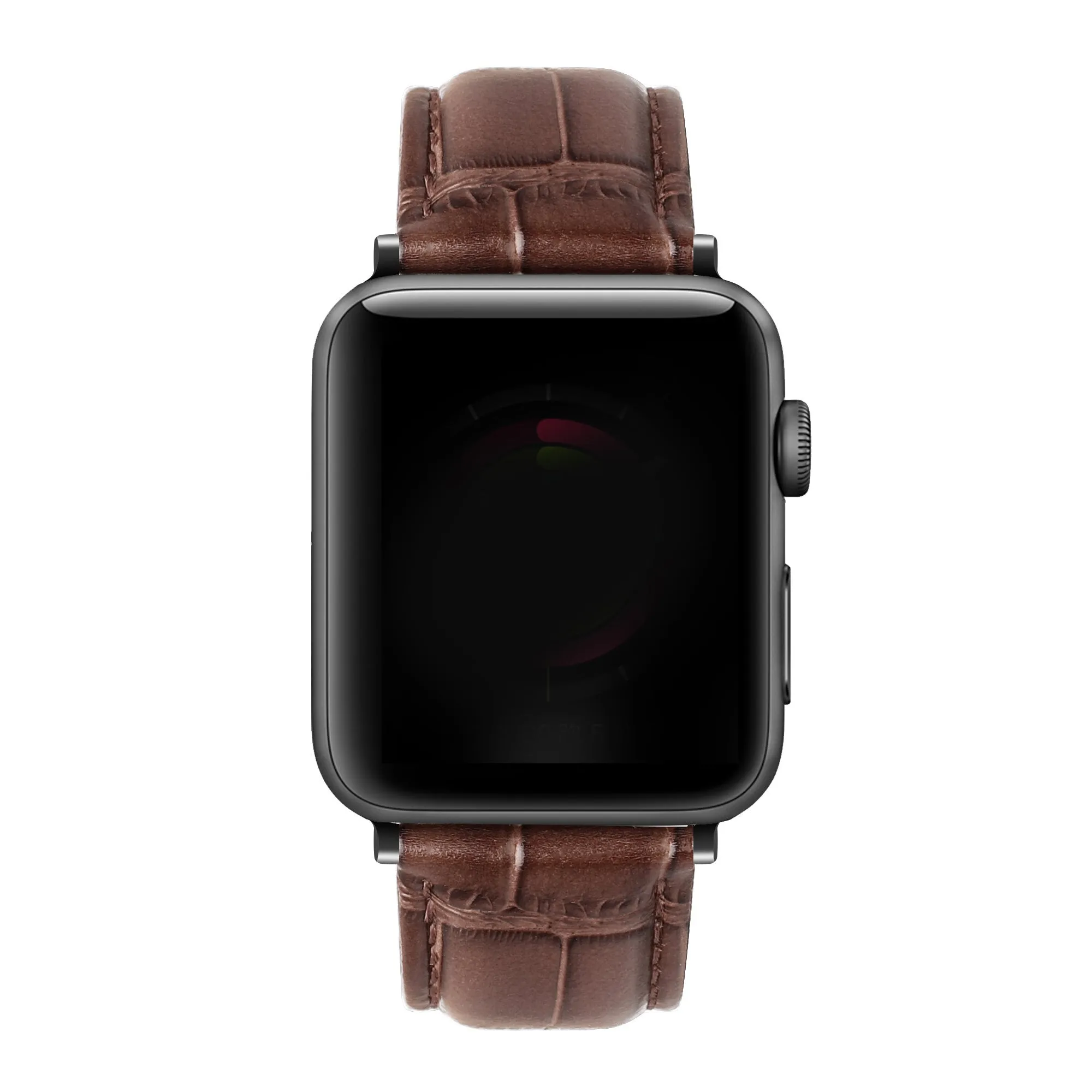 Doorbuster Apple Watch Leather Strap Crocodile Grain (Brown)  Last Chance!