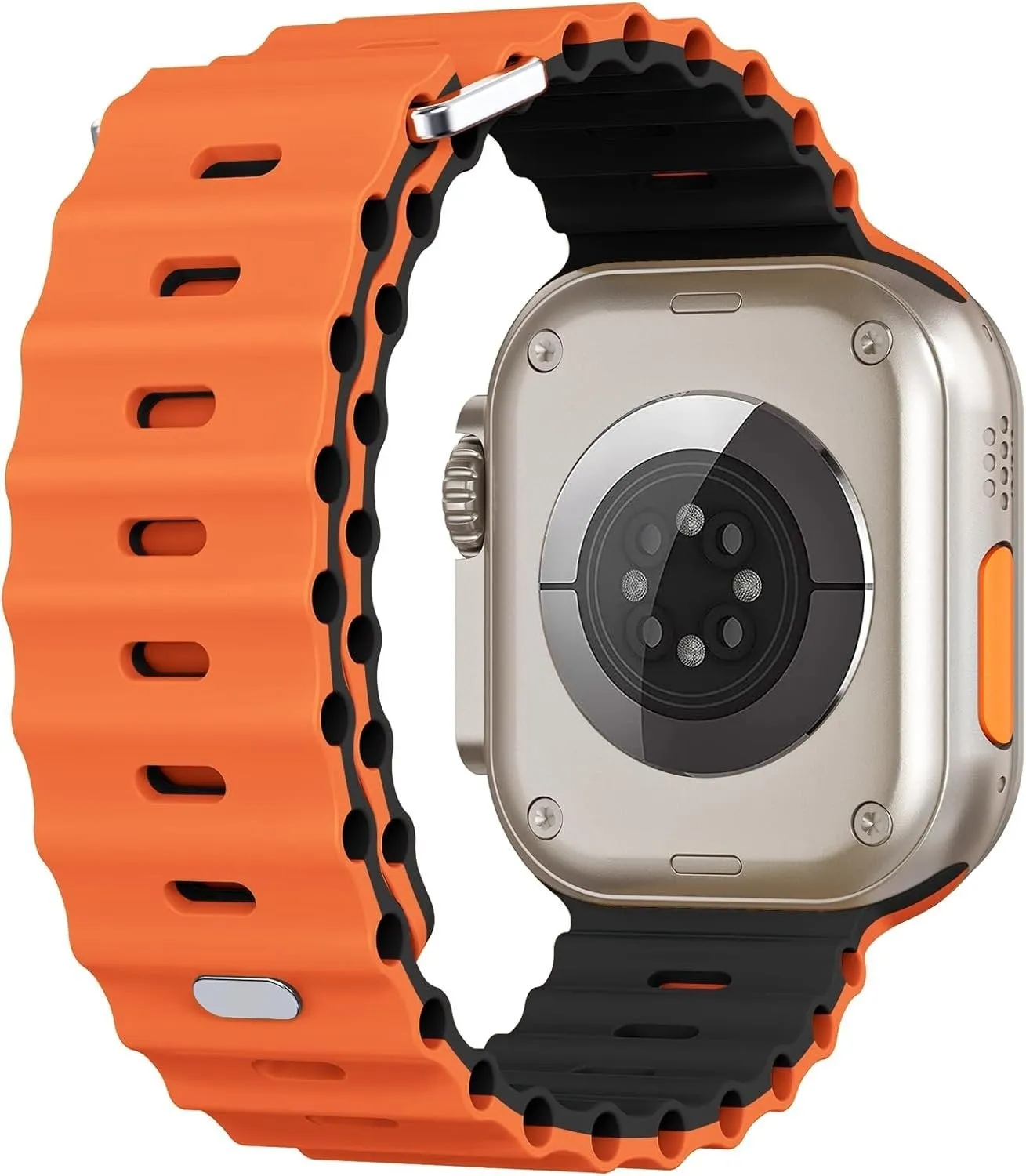 Doorbuster Apple Watch Ocean Strap with Snap Closure (Orange/Black)  Almost Sold Out!