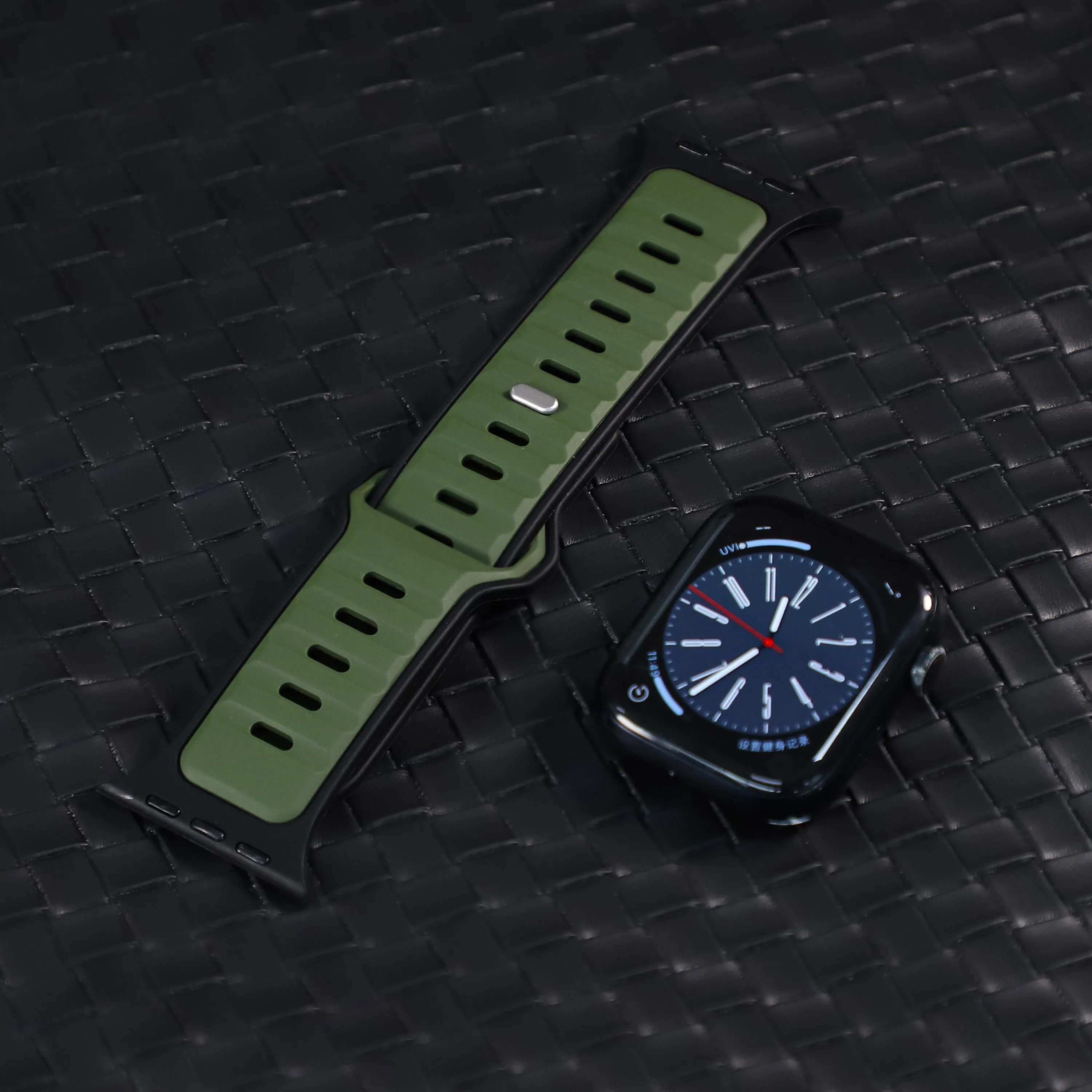 Doorbuster Apple Watch Premium Outdoor Silicone Strap (Army Green/Black)  Limited Release!