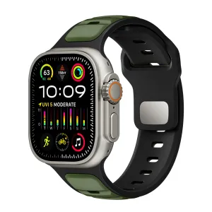 Doorbuster Apple Watch Premium Outdoor Silicone Strap (Army Green/Black)  Limited Release!