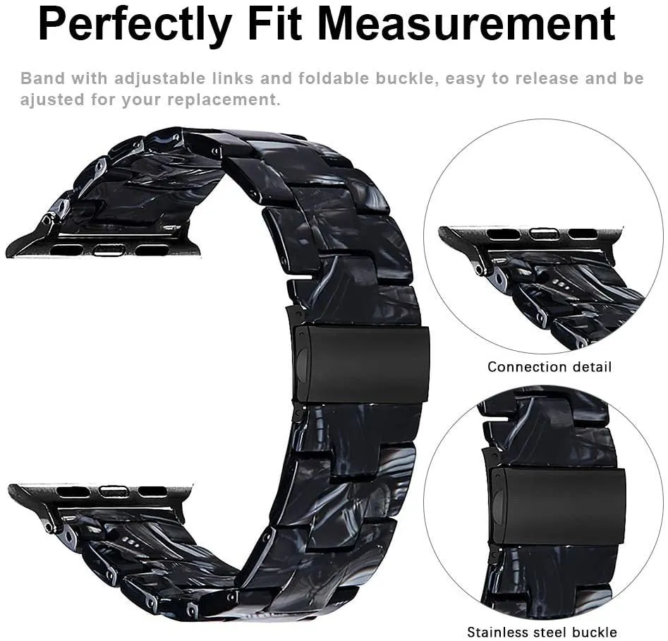 Doorbuster Apple Watch Resin Strap (Black/White)  Almost Sold Out!