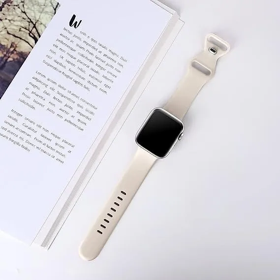 Doorbuster Apple Watch Silicone Strap (Starlight)  Last Few Pieces!