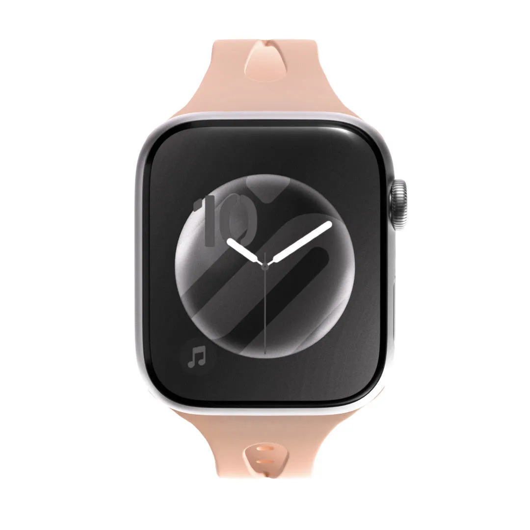 Doorbuster Apple Watch Slim Silicone Strap (Grey/Pink)  Limited Availability!