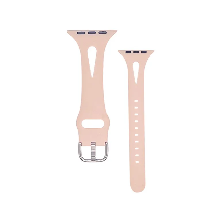 Doorbuster Apple Watch Slim Silicone Strap (Grey/Pink)  Limited Availability!