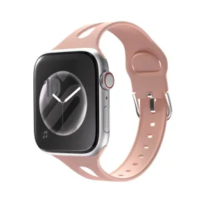 Doorbuster Apple Watch Slim Silicone Strap (Grey/Pink)  Limited Availability!