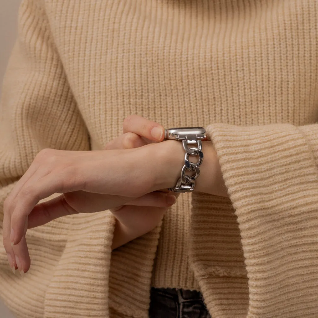 Doorbuster Apple Watch Steel Chain Strap (Silver)  Limited Release!