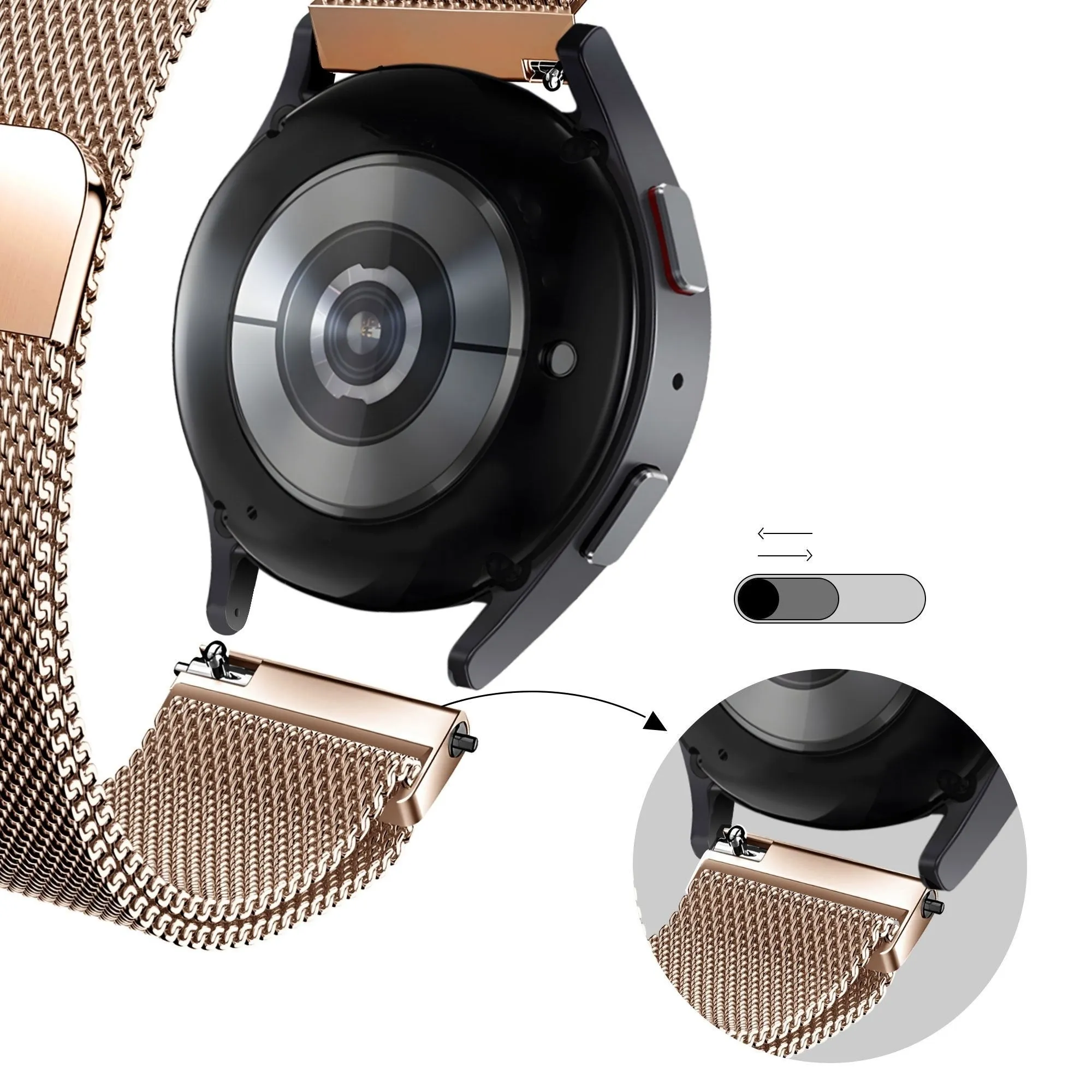 Doorbuster Bandz Amazfit GTS 4 (Mini) Milanese Loop Strap (Rose Gold)  Stylish & Comfortable