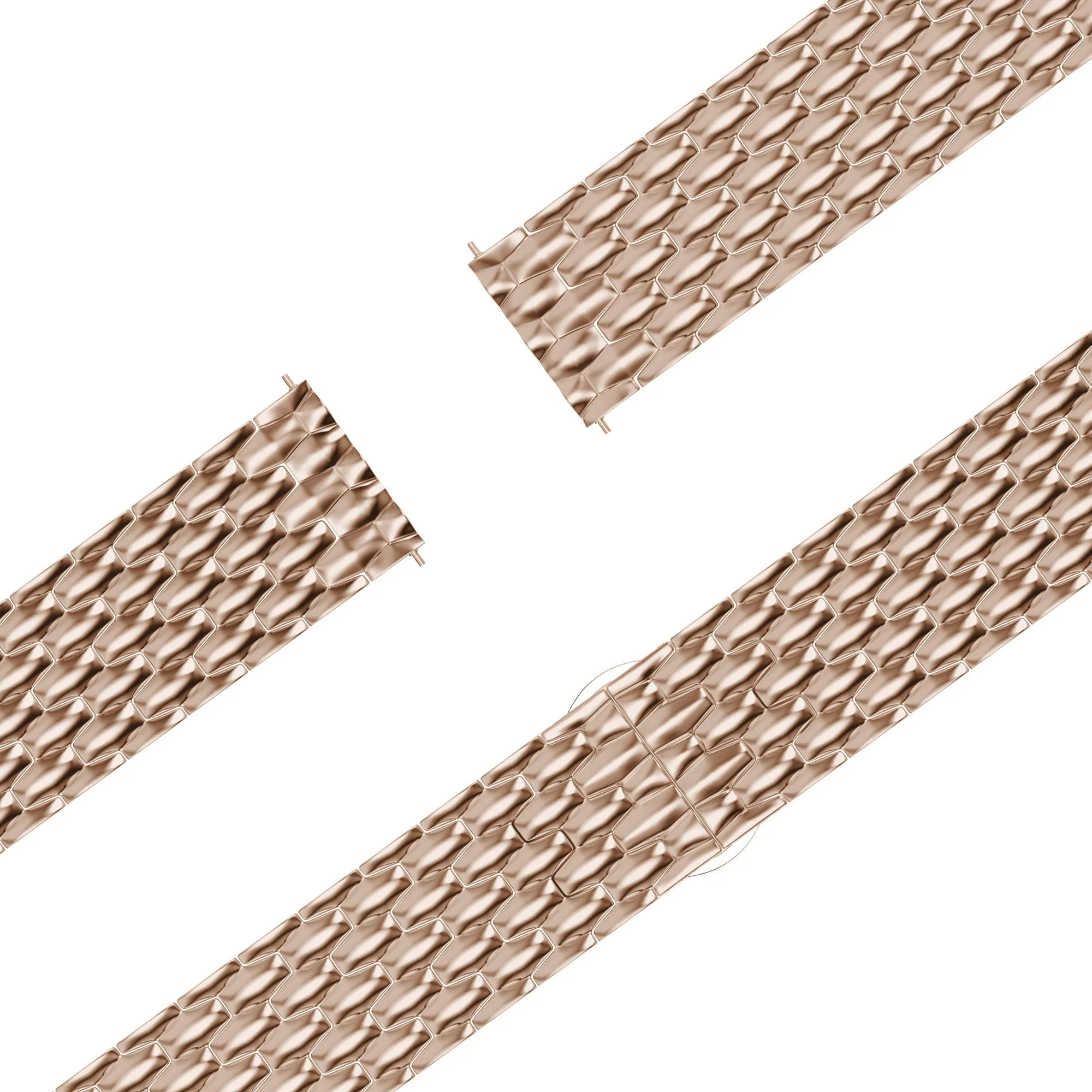 Doorbuster Bandz Amazfit GTS 4 (Mini) Steel Strap 'Dragon' (Rose Gold)  Limited Release!