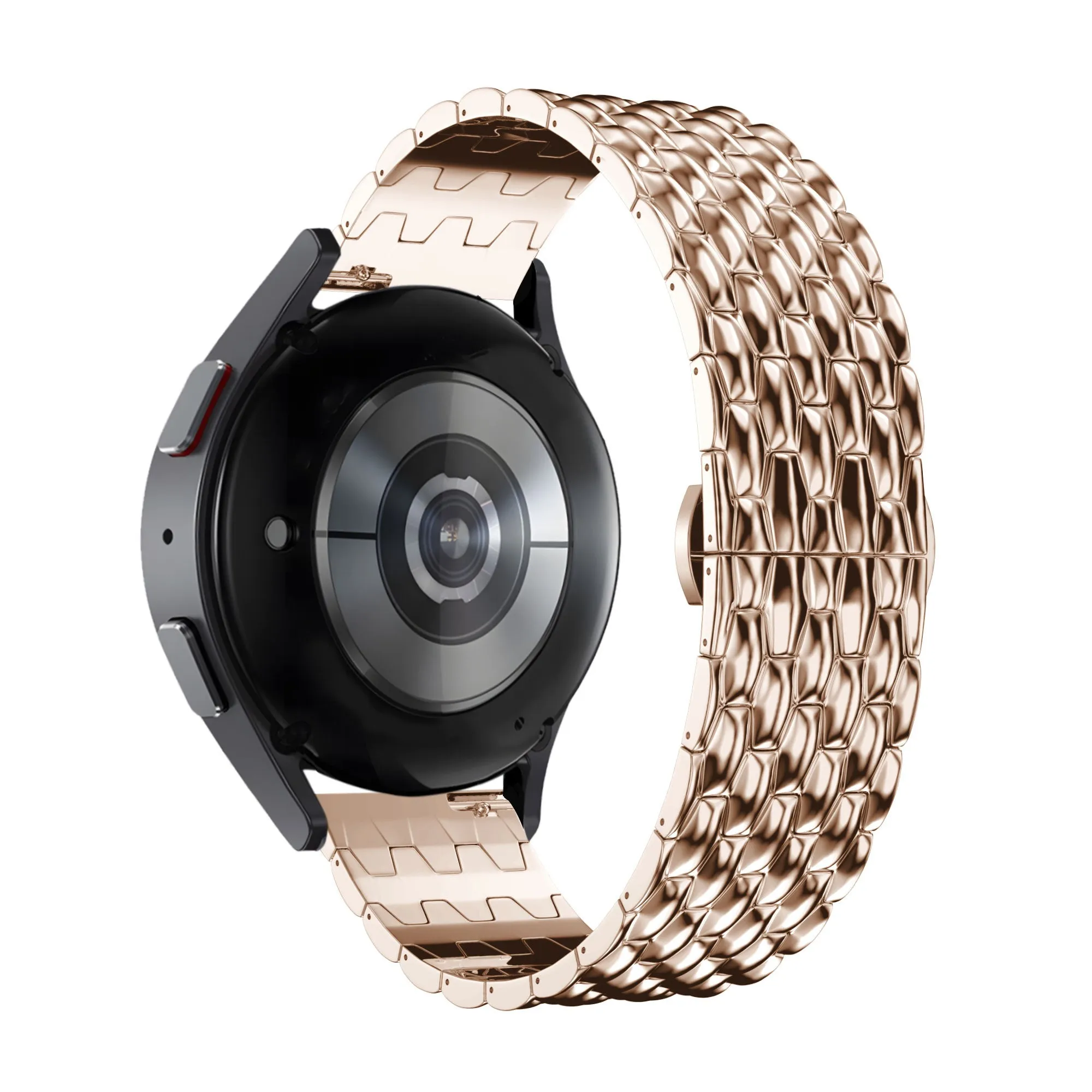 Doorbuster Bandz Amazfit GTS 4 (Mini) Steel Strap 'Dragon' (Rose Gold)  Limited Release!