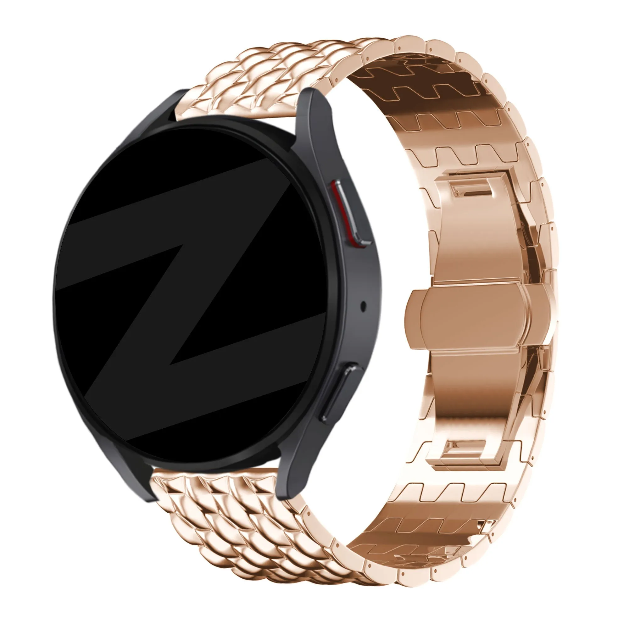 Doorbuster Bandz Amazfit GTS 4 (Mini) Steel Strap 'Dragon' (Rose Gold)  Limited Release!