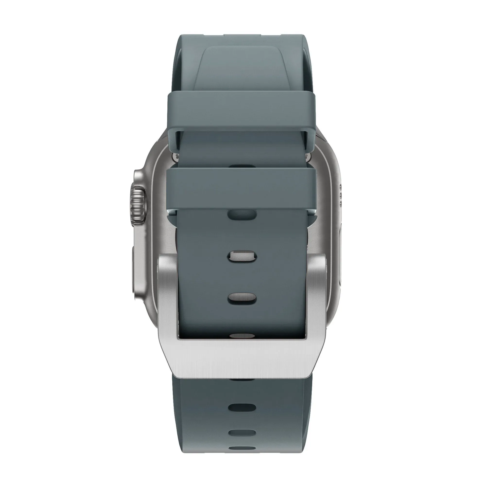 Doorbuster Bandz Apple Watch Silicone Strap 'Luxe Liquid' (Gray With Silver)  Ends Soon!