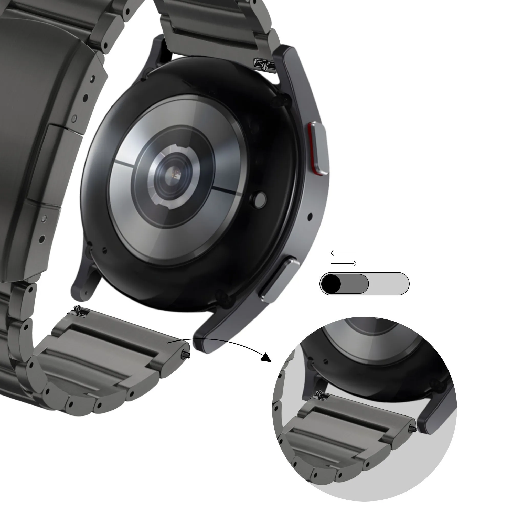 Doorbuster Bandz Redmi Watch 5 Active Titanium Strap 'Classic' (Black)  Limited Availability!