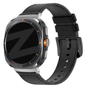 Doorbuster Bandz Samsung Galaxy Watch Ultra Leather Hybrid Strap with Buckle (Black)  Stylish & Comfortable