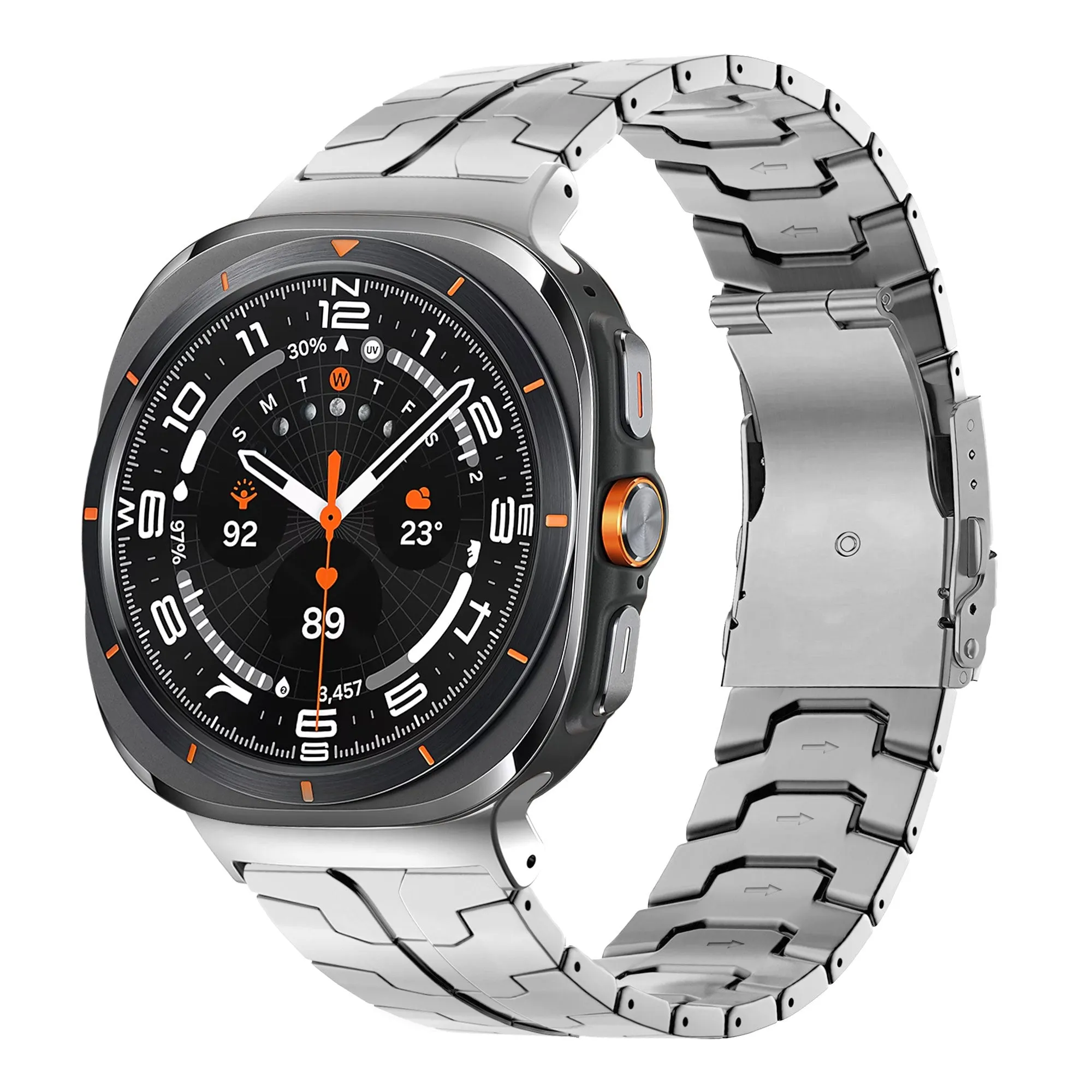 Doorbuster Bandz Samsung Galaxy Watch Ultra Titanium Strap 'Iron' (Silver)  Almost Sold Out!