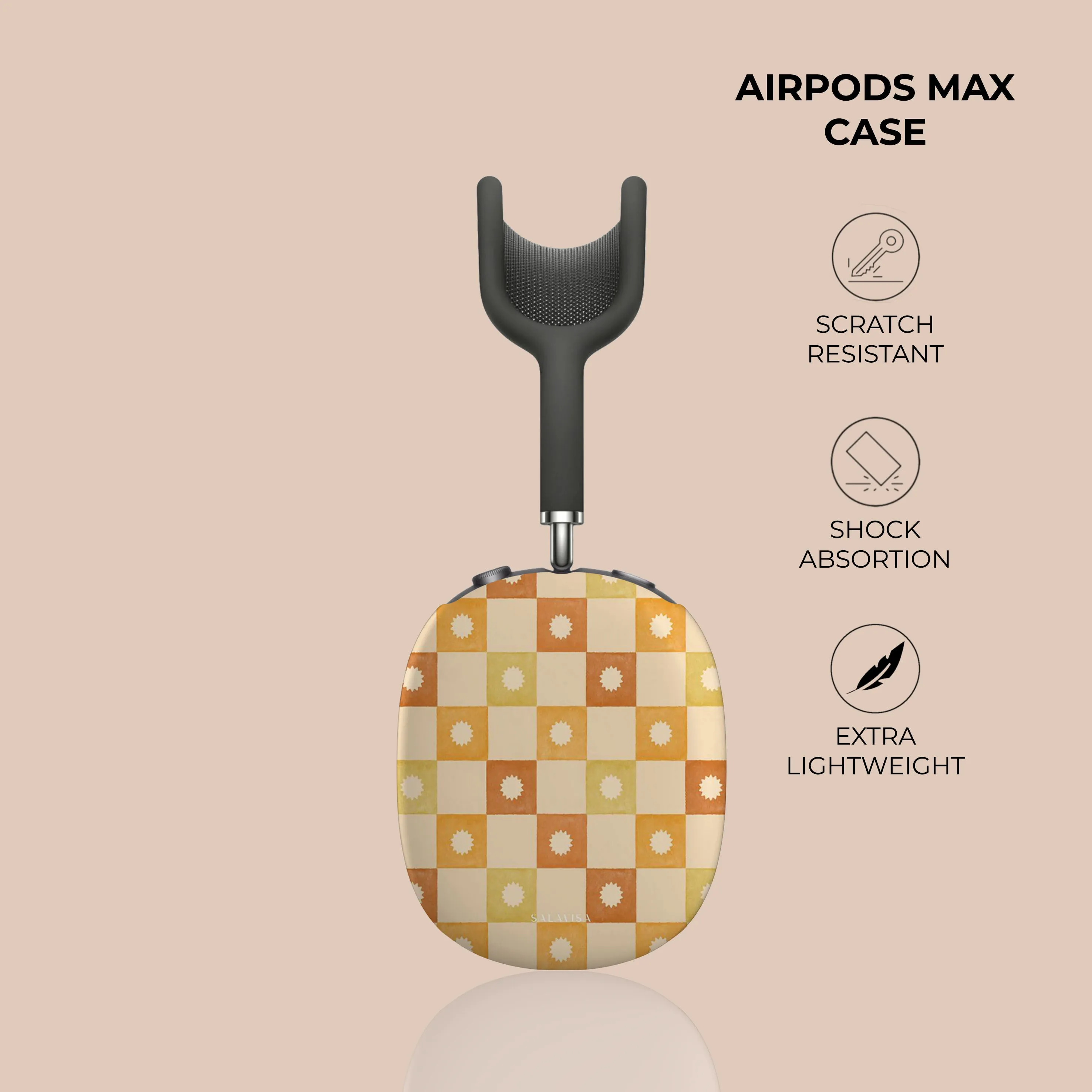 Doorbuster Checkered Elegance AirPods Max Case  Stylish & Comfortable