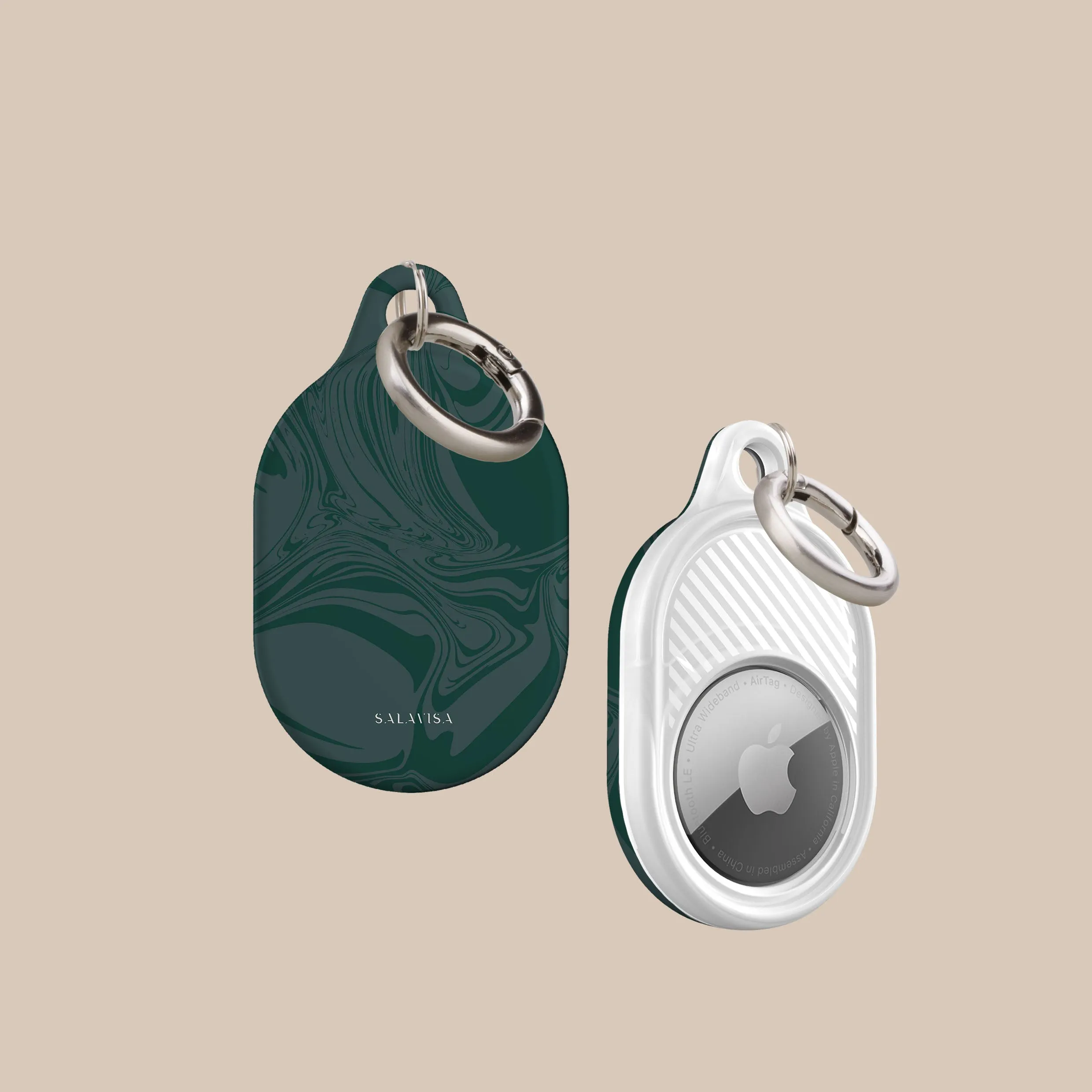 Doorbuster Dark Green Swirl AirTag Holder  Almost Gone!