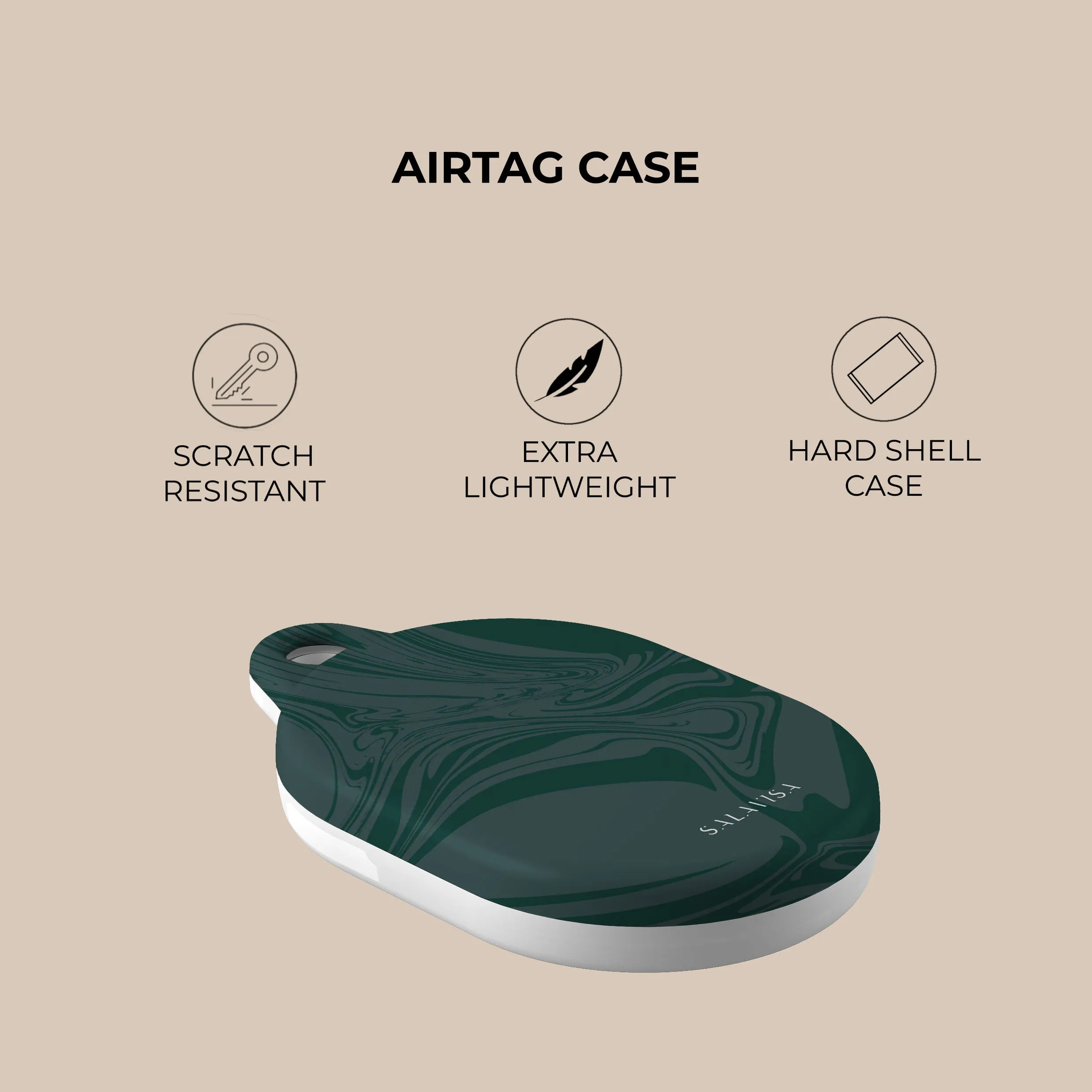 Doorbuster Dark Green Swirl AirTag Holder  Almost Gone!