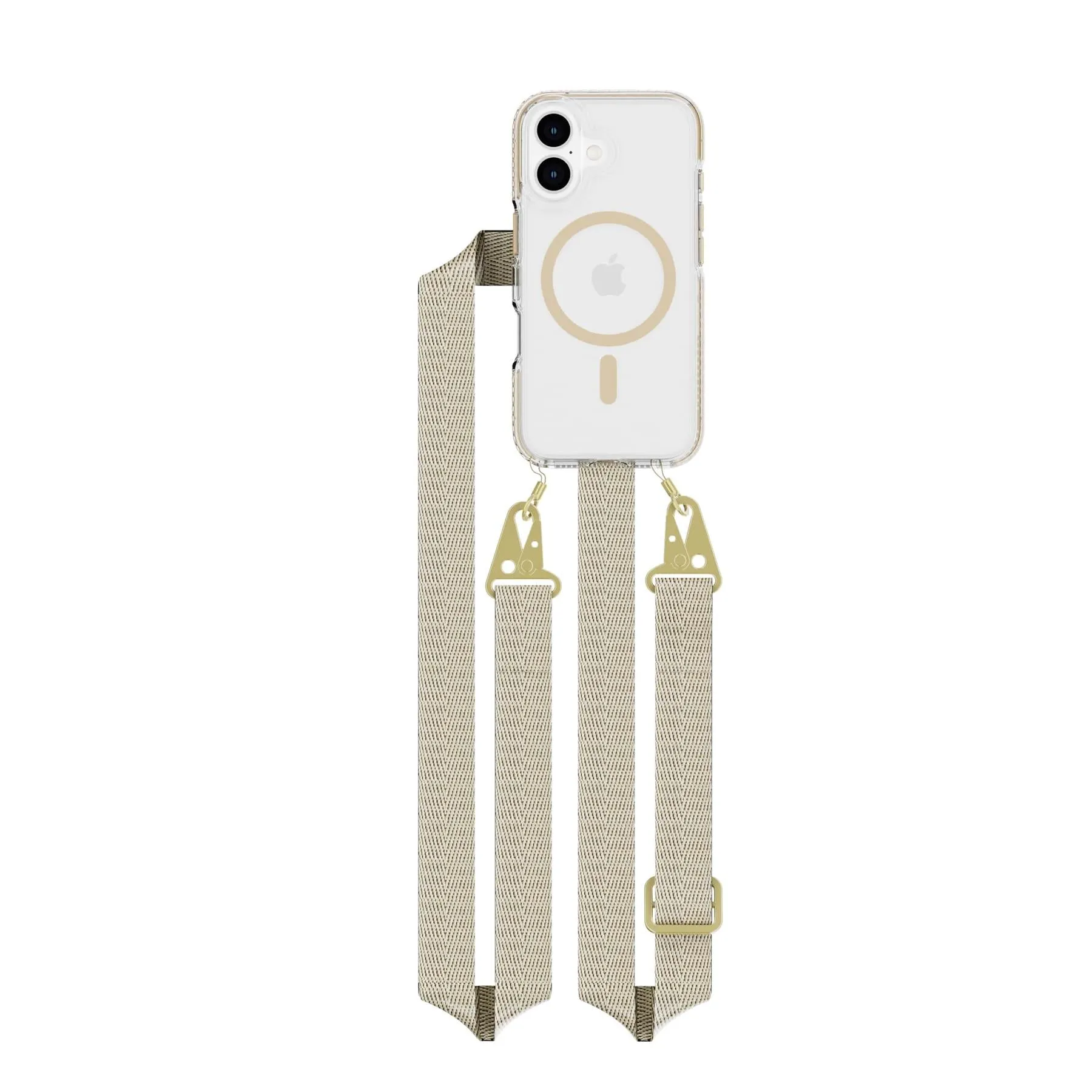 Doorbuster EvoCrystal - Apple iPhone 16 Case with Cross-Body -  Gold  Going Fast!