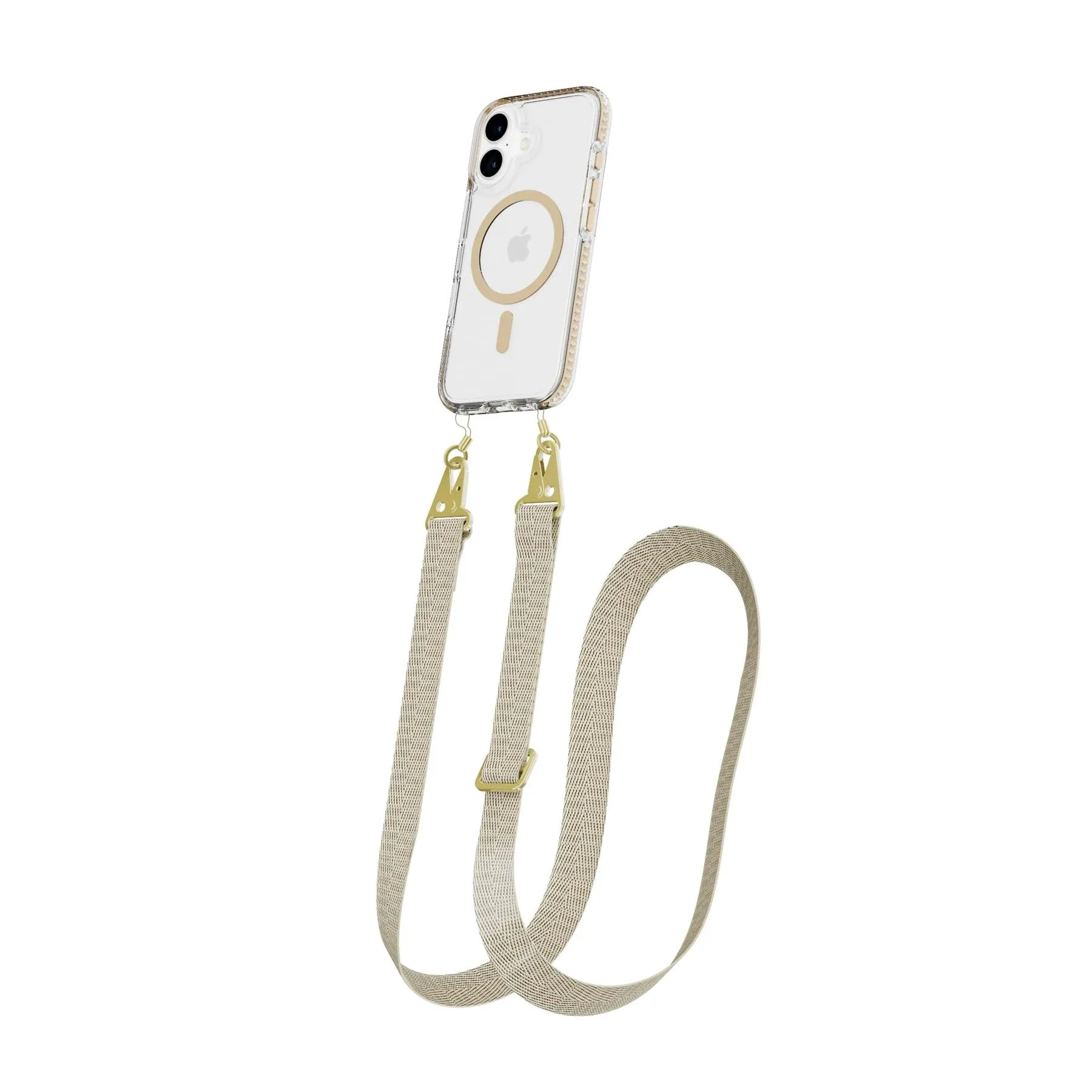 Doorbuster EvoCrystal - Apple iPhone 16 Case with Cross-Body -  Gold  Going Fast!