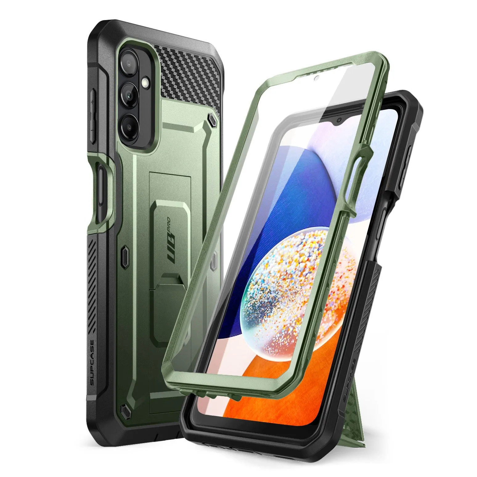 Doorbuster Galaxy A14 Unicorn Beetle Pro Rugged Holster Case-Dark Green  Today Only!