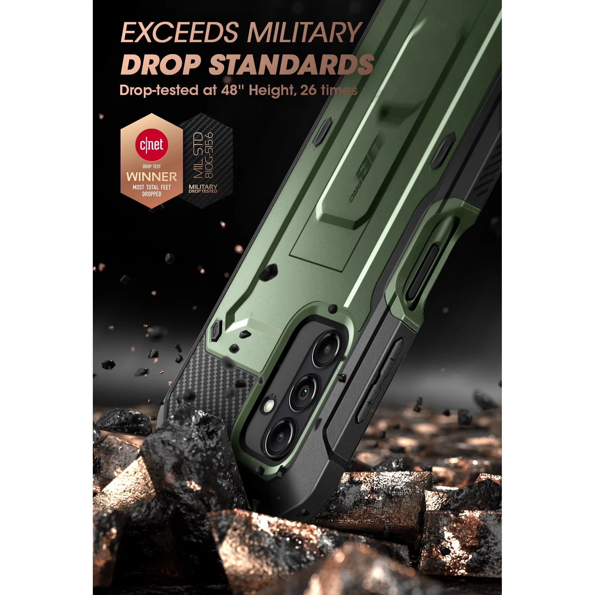 Doorbuster Galaxy A14 Unicorn Beetle Pro Rugged Holster Case-Dark Green  Today Only!