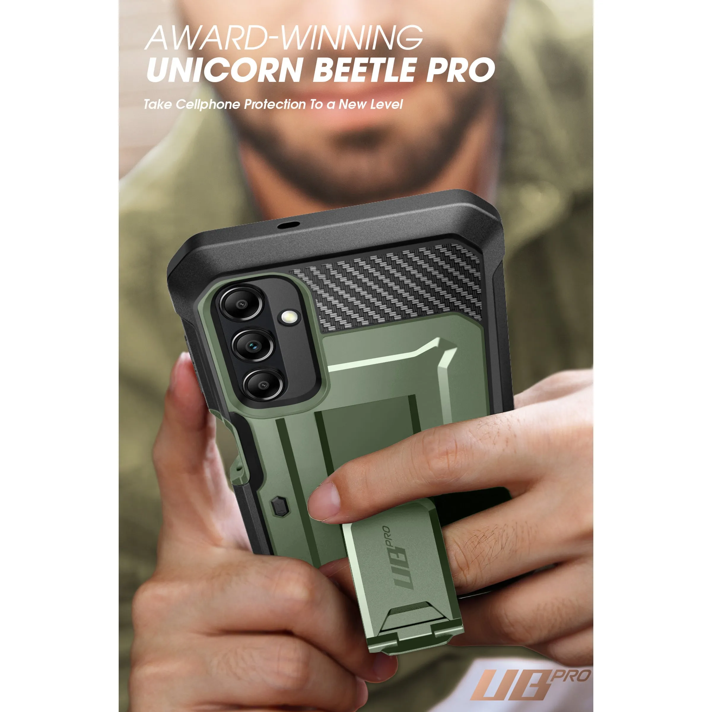 Doorbuster Galaxy A14 Unicorn Beetle Pro Rugged Holster Case-Dark Green  Today Only!