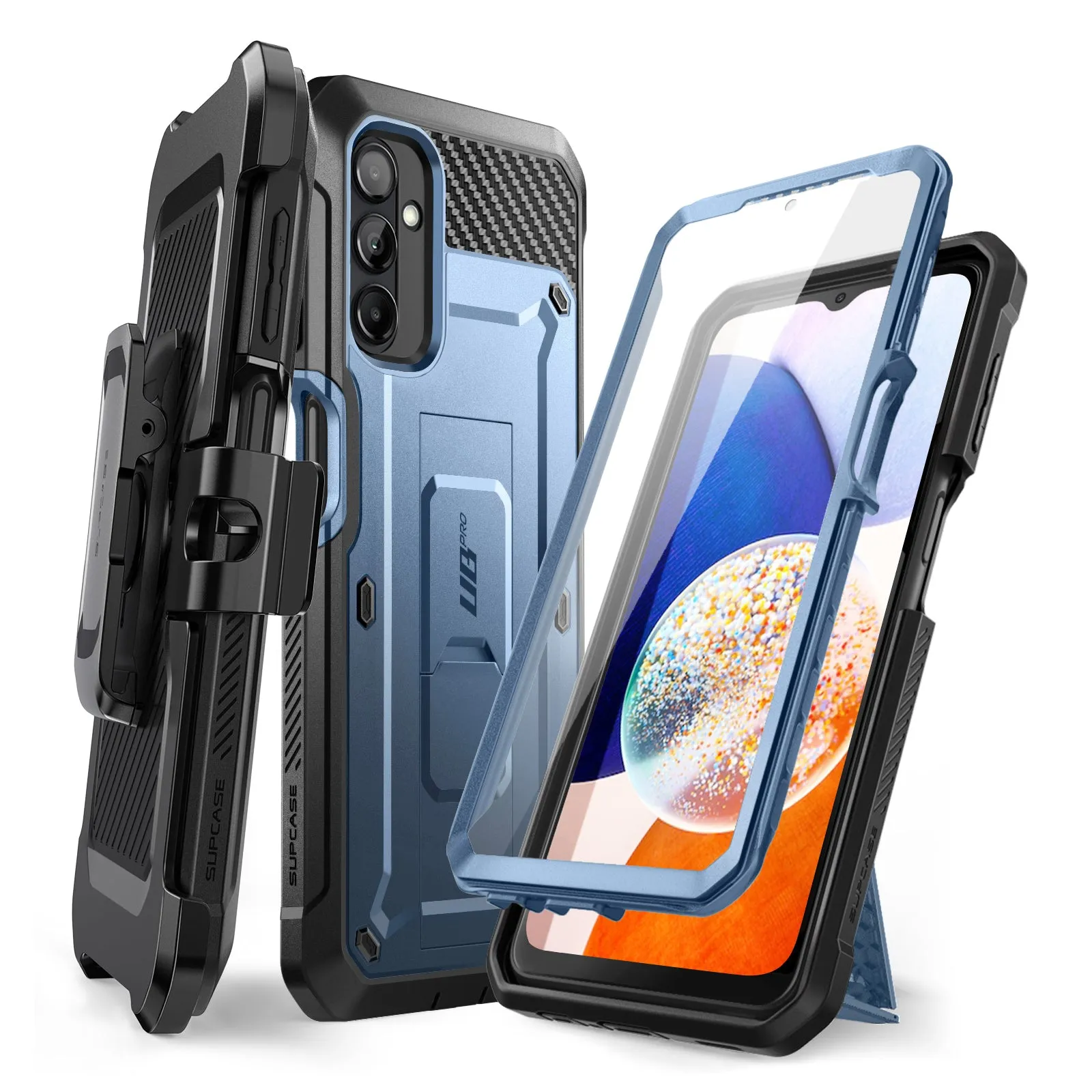 Doorbuster Galaxy A14 Unicorn Beetle Pro Rugged Holster Case-Metallic Blue  Ends Soon!