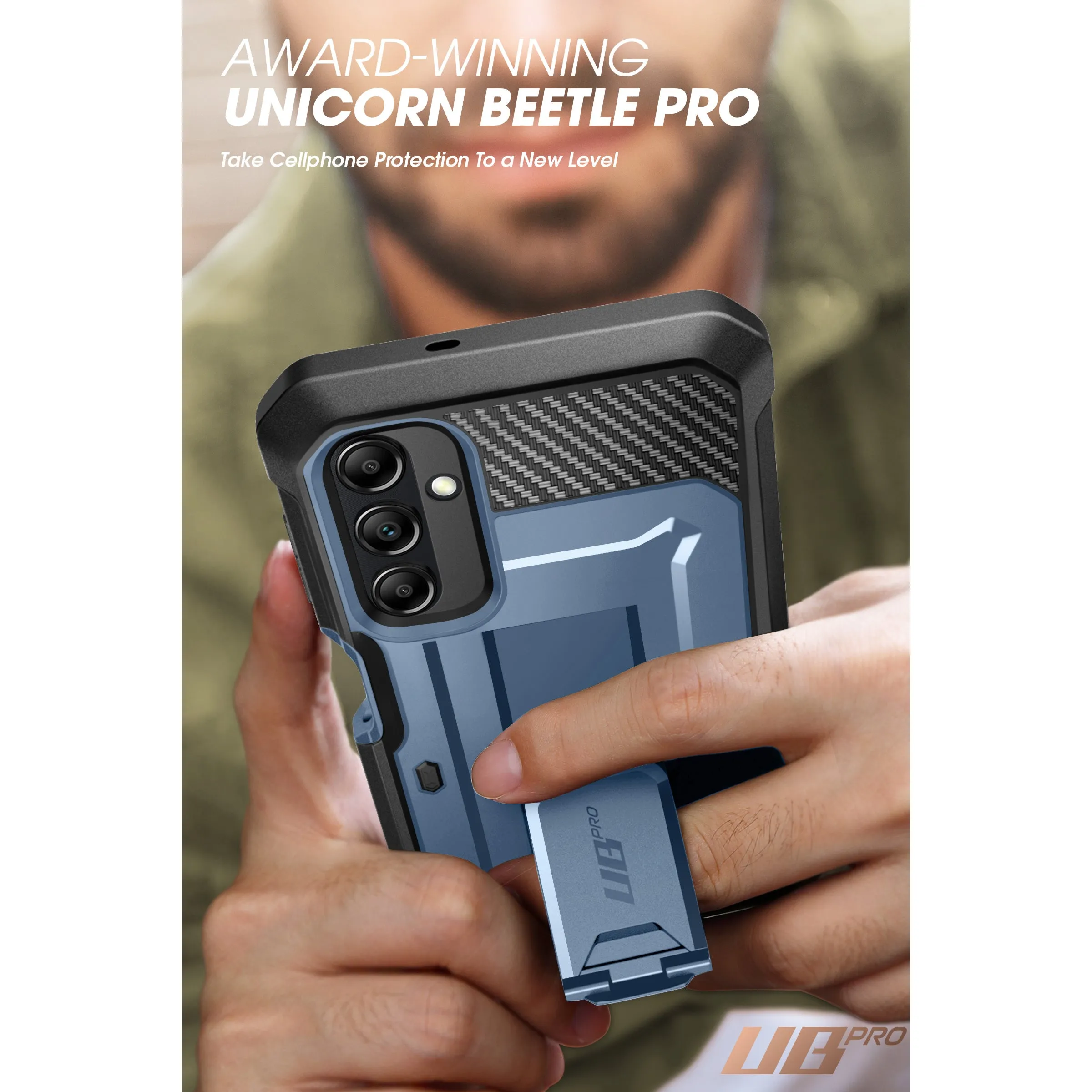 Doorbuster Galaxy A14 Unicorn Beetle Pro Rugged Holster Case-Metallic Blue  Ends Soon!