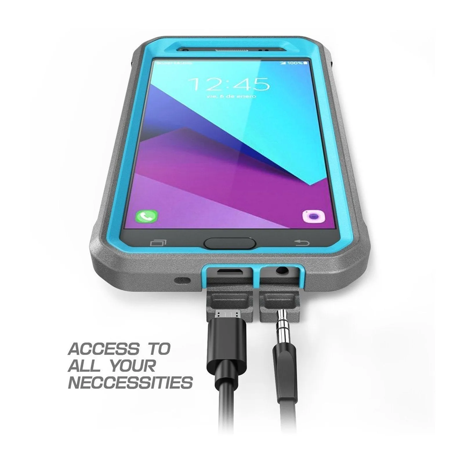 Doorbuster Galaxy J7 (2017) Unicorn Beetle Pro Full Body Rugged Holster Case-Blue  Stylish & Comfortable