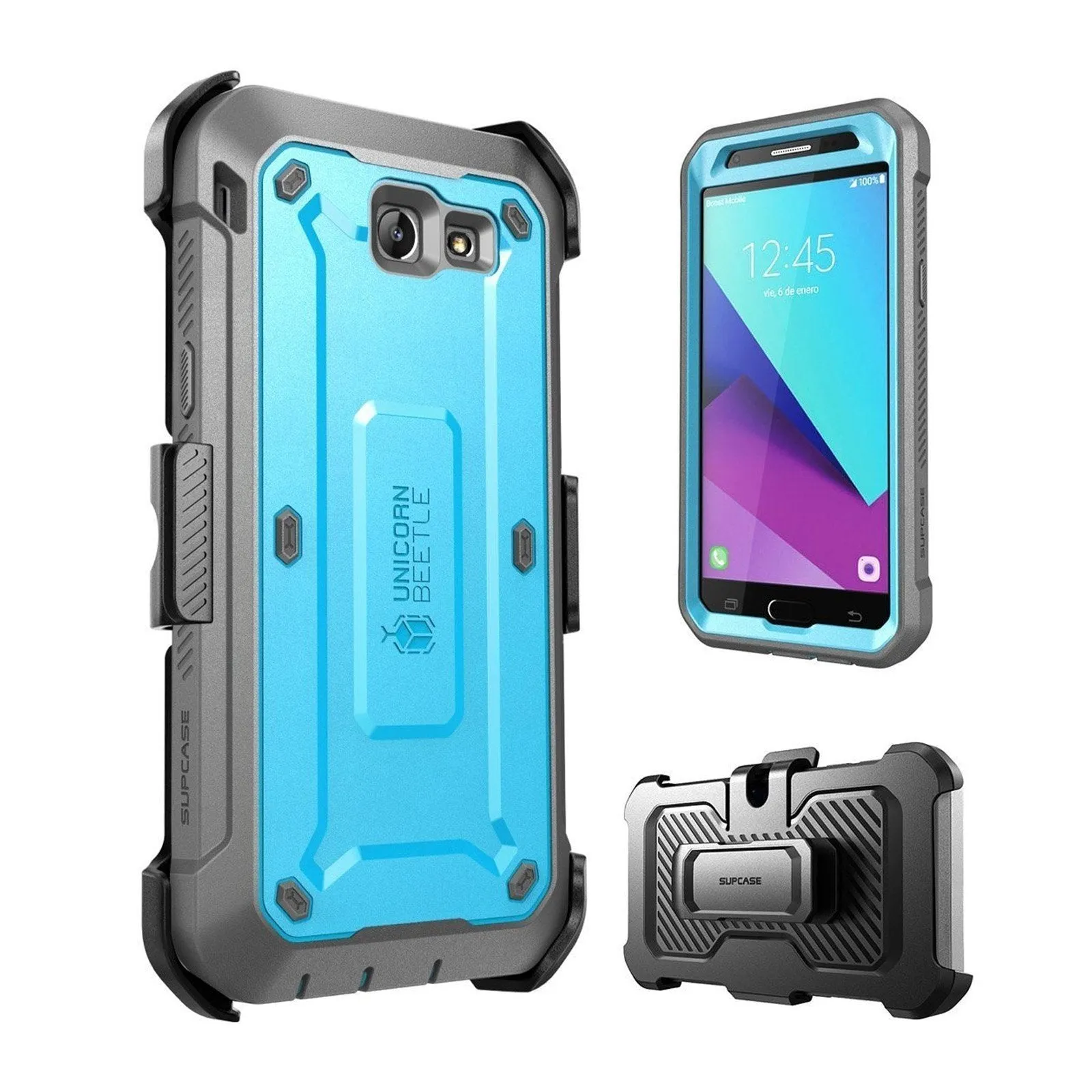Doorbuster Galaxy J7 (2017) Unicorn Beetle Pro Full Body Rugged Holster Case-Blue  Stylish & Comfortable