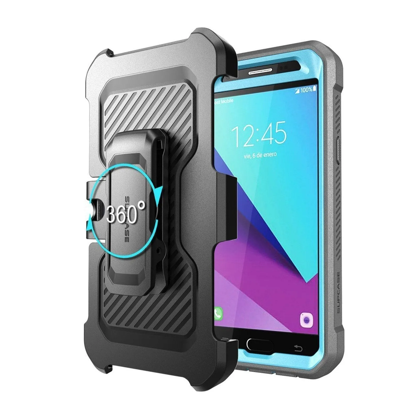 Doorbuster Galaxy J7 (2017) Unicorn Beetle Pro Full Body Rugged Holster Case-Blue  Stylish & Comfortable