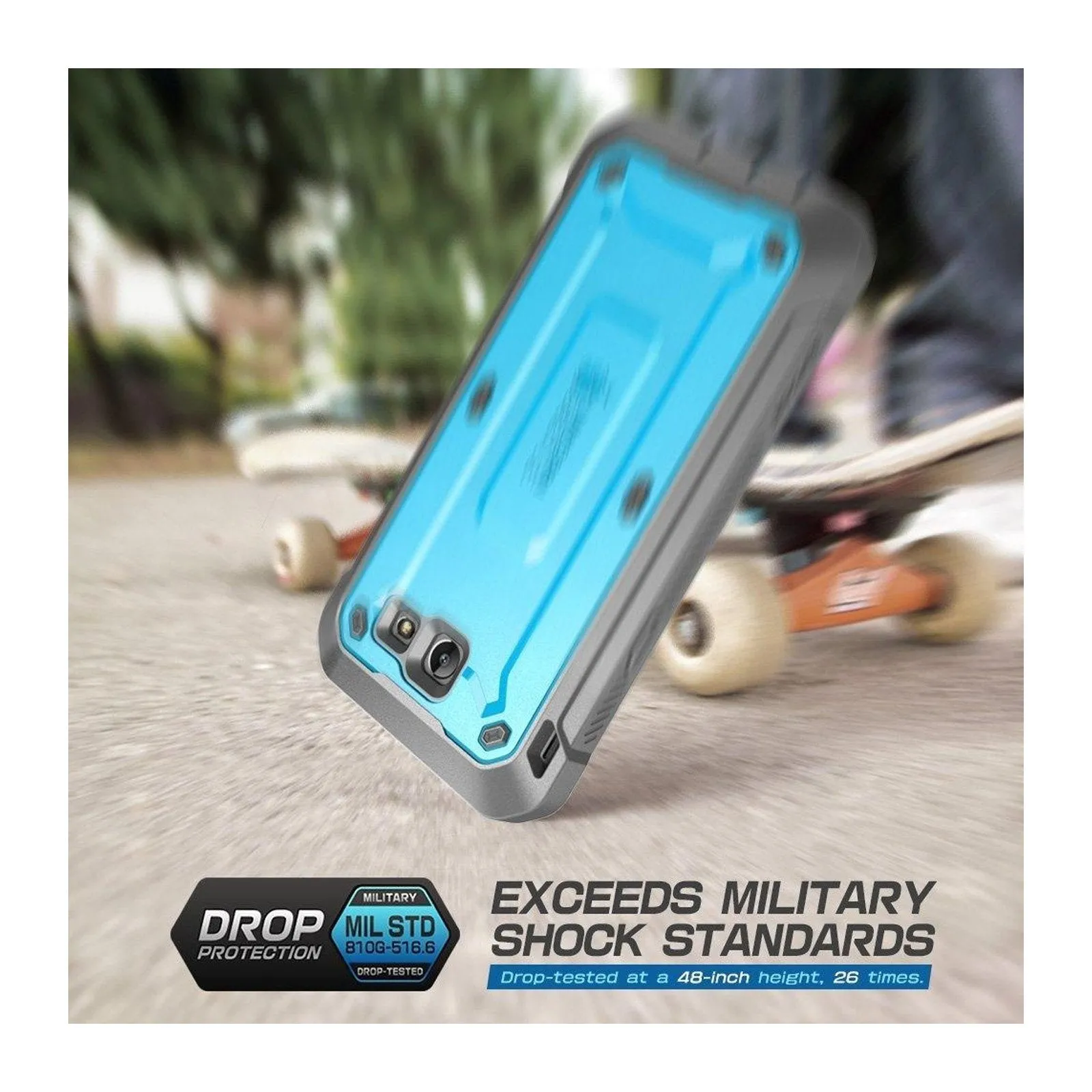 Doorbuster Galaxy J7 (2017) Unicorn Beetle Pro Full Body Rugged Holster Case-Blue  Stylish & Comfortable
