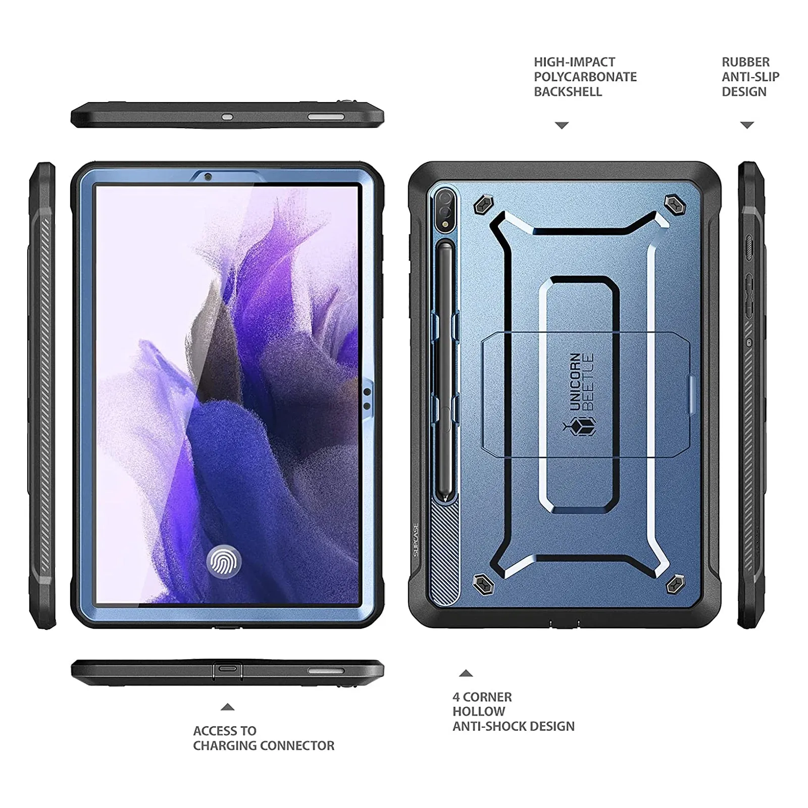 Doorbuster Galaxy Tab S7 FE 12.4 inch (2021) Unicorn Beetle Pro Rugged Case-Metallic Blue  Limited Release!