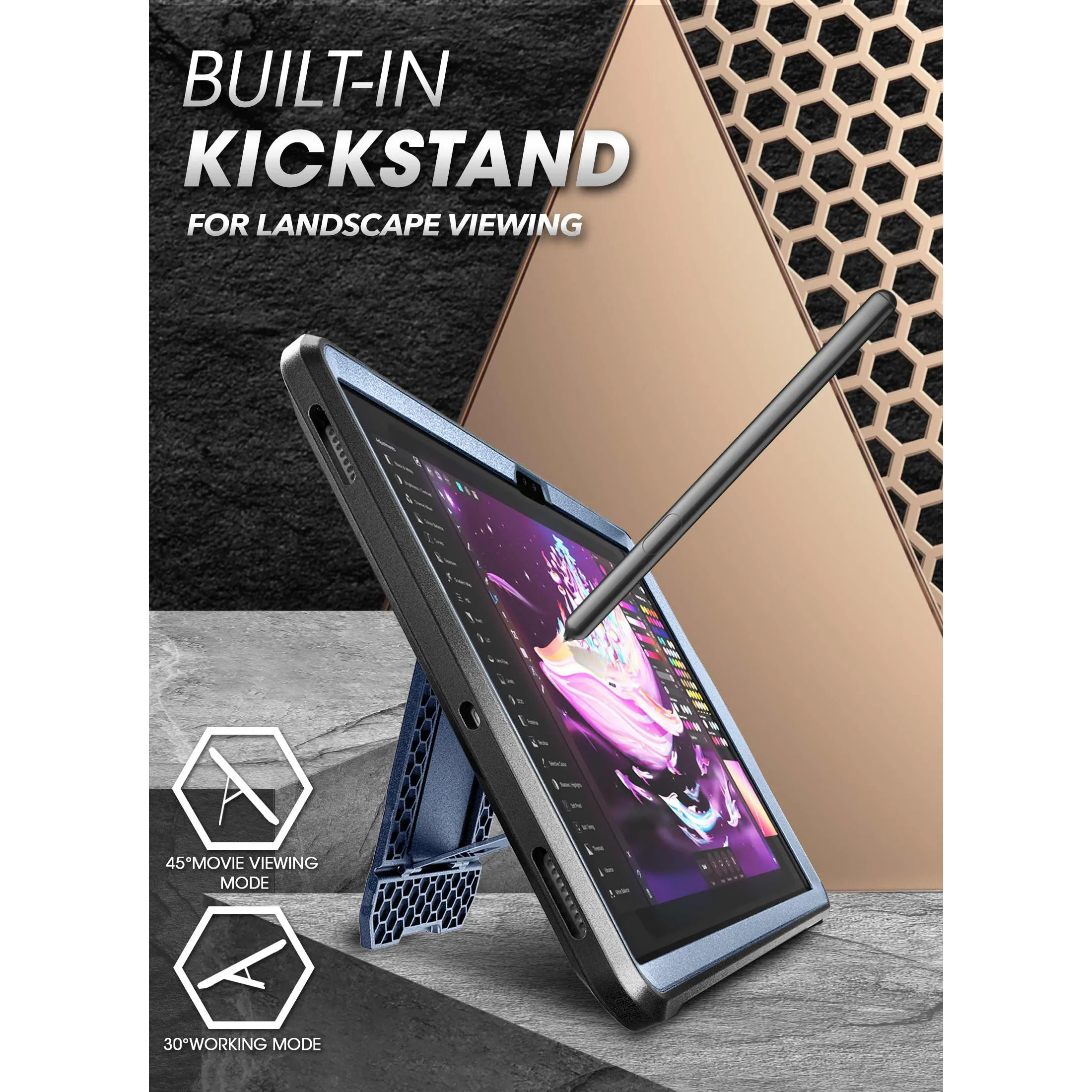 Doorbuster Galaxy Tab S8 Ultra (2022) Unicorn Beetle Pro Rugged Case-Metallic Blue  Limited Stock!