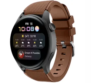 Doorbuster Huawei Watch 3 (Pro) Silicone Strap with Buckle (Brown)  Limited Availability!