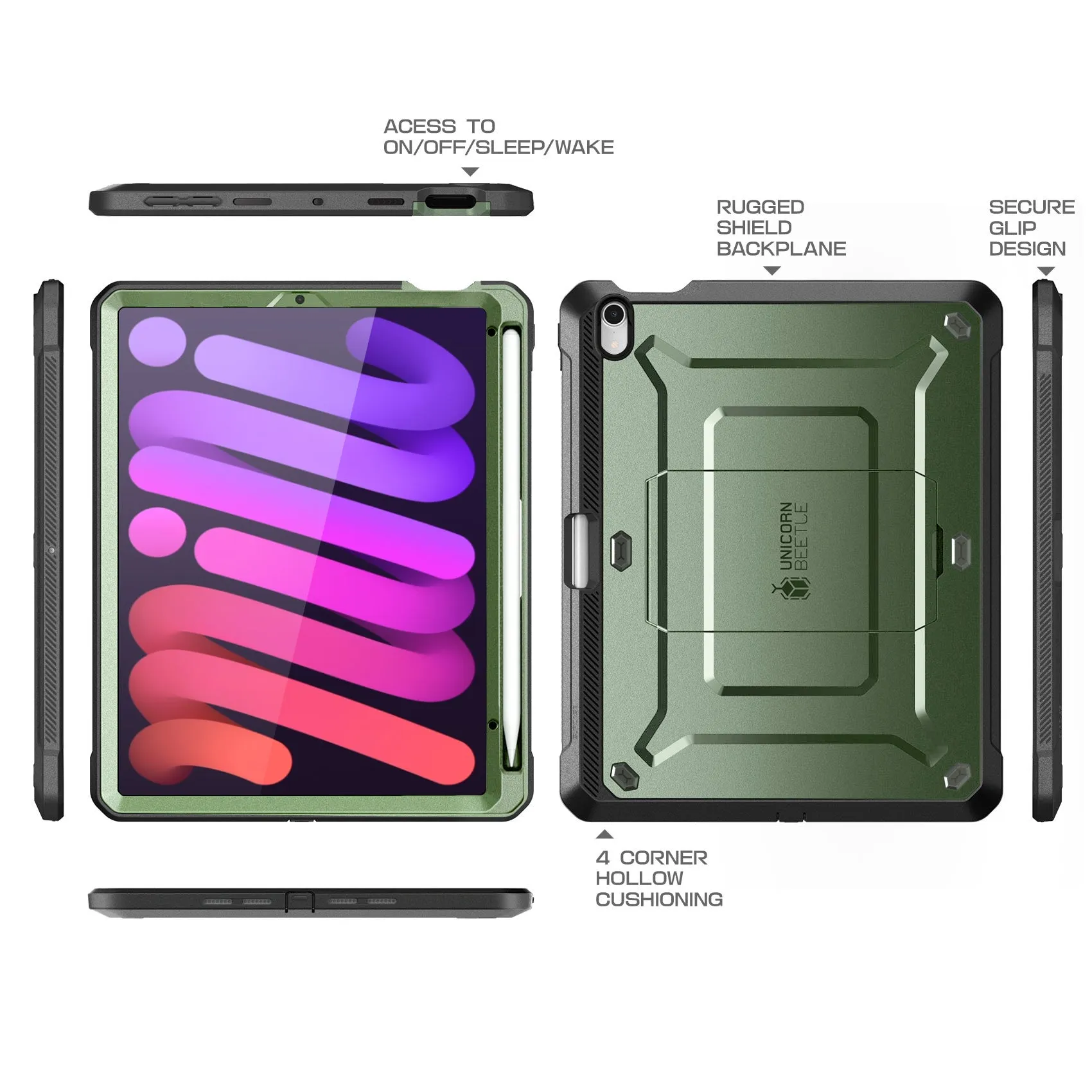 Doorbuster iPad mini 6 Unicorn Beetle PRO Shockproof Rugged Case-Dark Green  Limited Release!