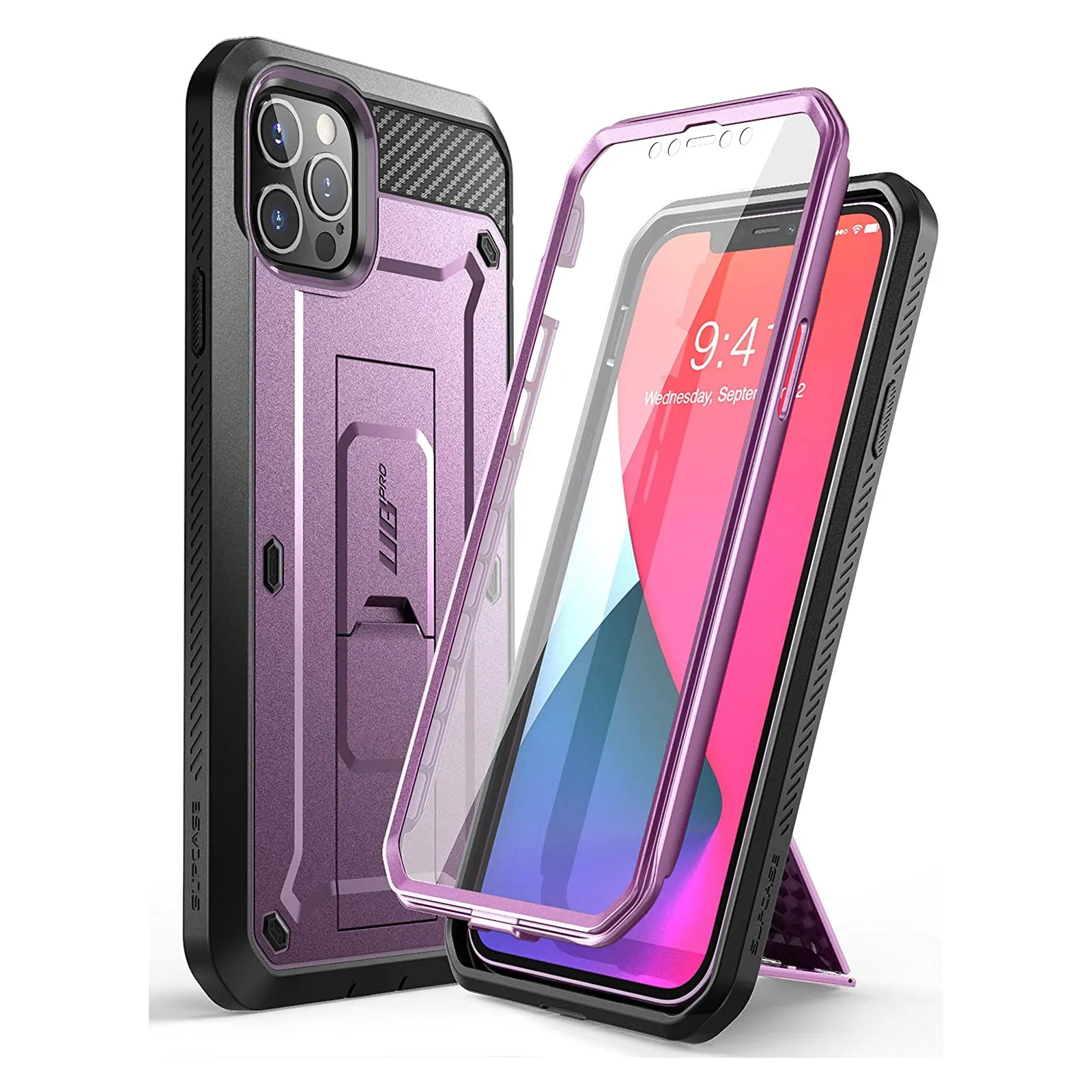 Doorbuster iPhone 12 Pro Max 6.7 inch Unicorn Beetle Pro Rugged Case-Metallic Purple  Stylish & Comfortable