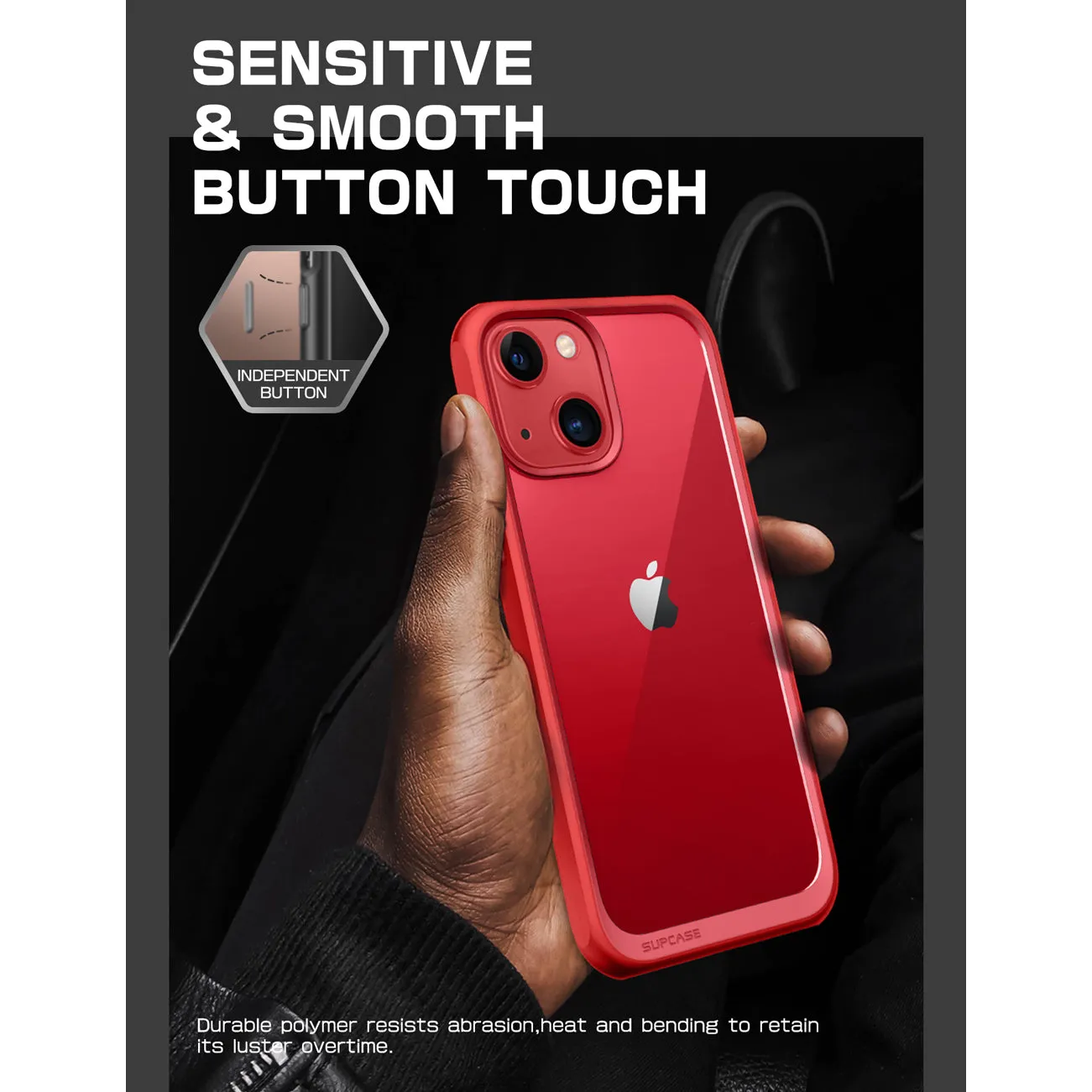 Doorbuster iPhone 13 6.1 inch Unicorn Beetle Style Slim Clear Case-Red  Dont Miss Out!