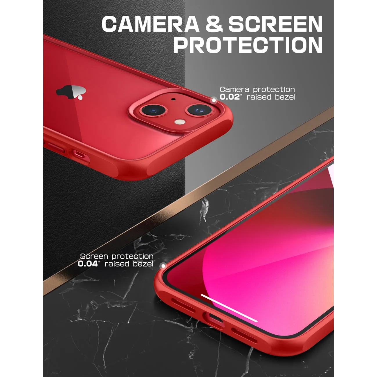 Doorbuster iPhone 13 6.1 inch Unicorn Beetle Style Slim Clear Case-Red  Dont Miss Out!