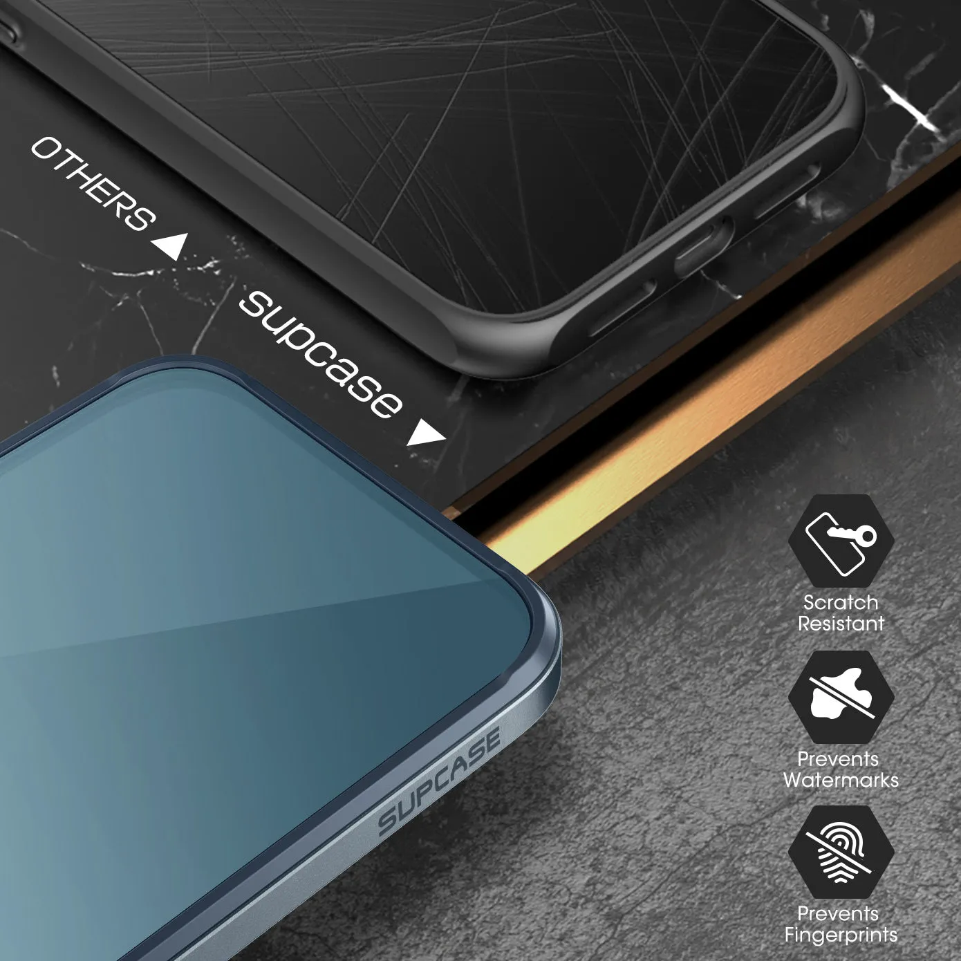 Doorbuster iPhone 13 Pro 6.1 inch Unicorn Beetle Edge with Screen Protector Clear Case-Blue  Today Only!
